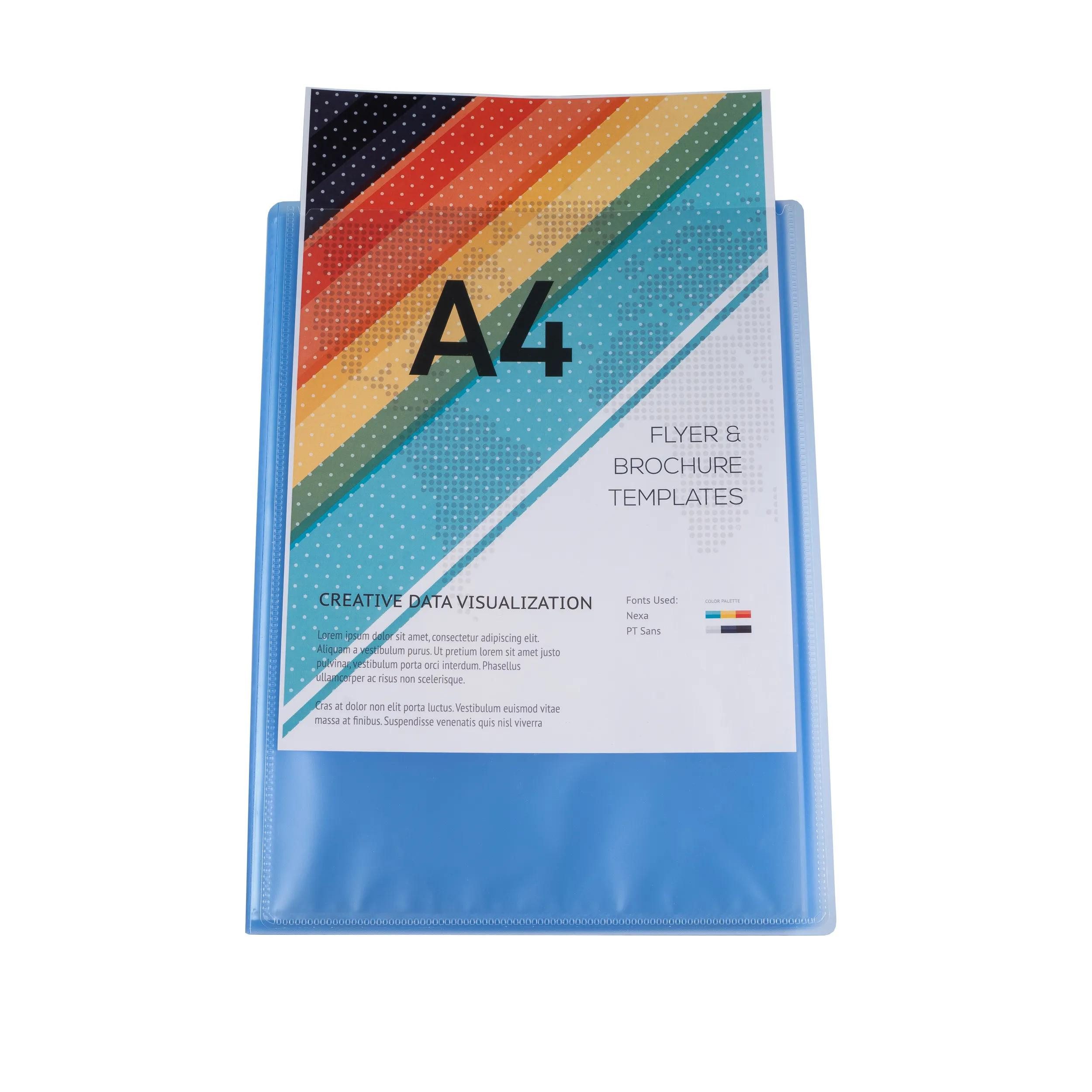 EXACOMPTA Prospekthülle 8x Sichtmappe PP 500µ + 100 Hüllen Kreacover, A4, sortiert, 5799E, Sichtmappen geschweisst