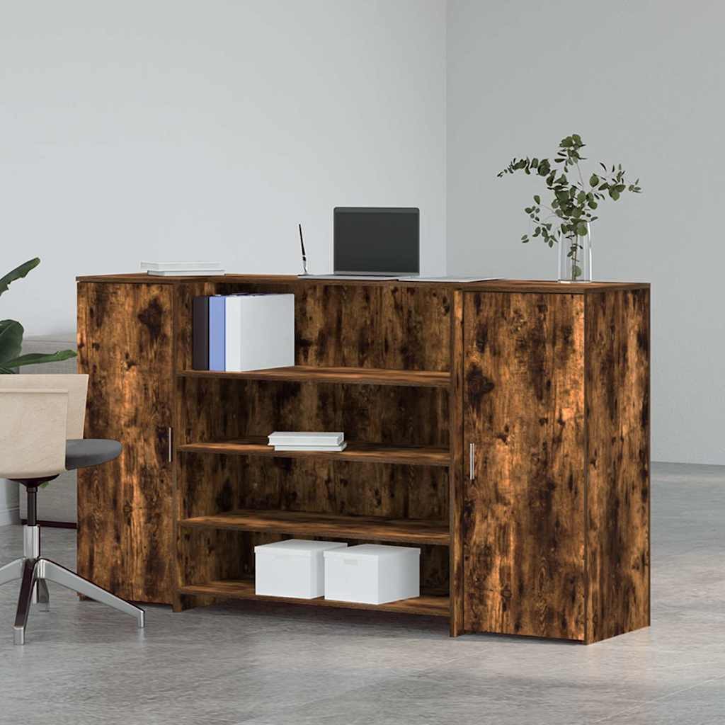 vidaXL Schreibtisch Empfangstheke Räuchereiche 180x50x103,5 cm günstig online kaufen