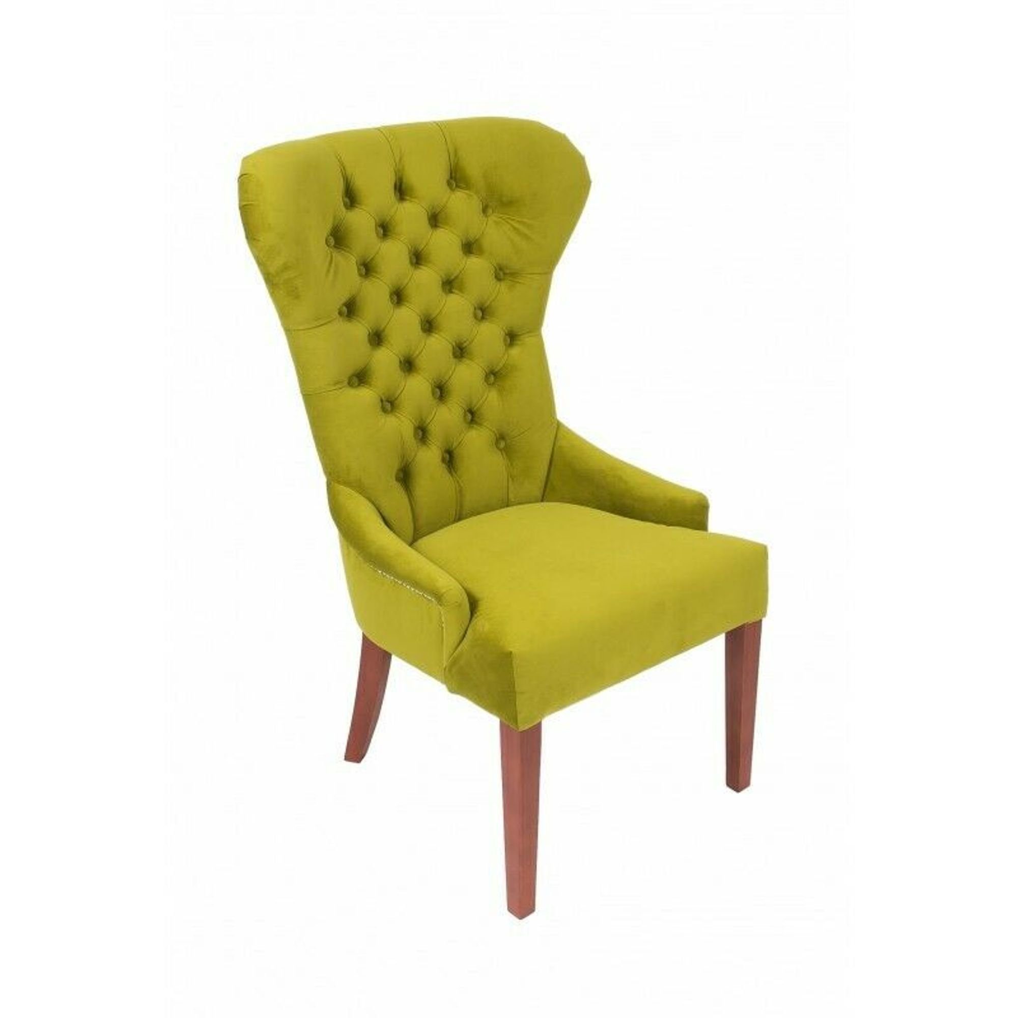JVmoebel Stuhl, Klassischer Chesterfield Grün Stuhl Sessel Polster Textil Lehnstuhl Stühle Stoff