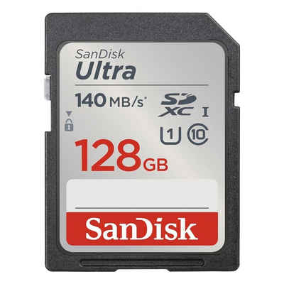 Sandisk Ultra Speicherkarte (128 GB, 140 MB/s Lesegeschwindigkeit, Geschwindigkeitsklasse UHS-I)