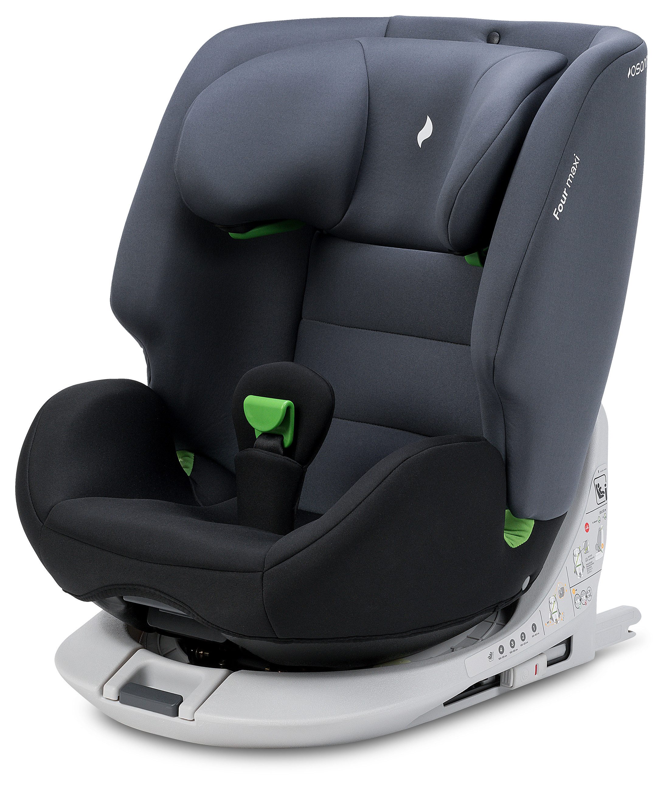 Osann Autokindersitz Four Maxi - 180 Grad drehbar, ab: 100 cm, bis: 150 cm, drehbarer Kindersitz mit viel Komfort und extra sicher