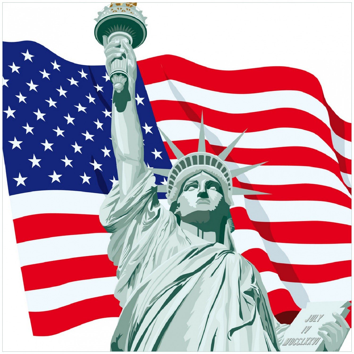 Wallario Memoboard Freiheitsstatue USA