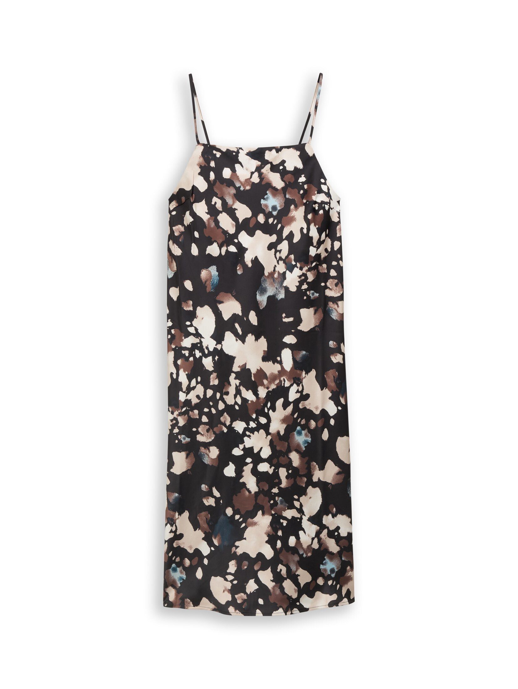 TOM TAILOR Denim Sommerkleid Kleider & Jumpsuits Satin Midi-Kleid mit Muster