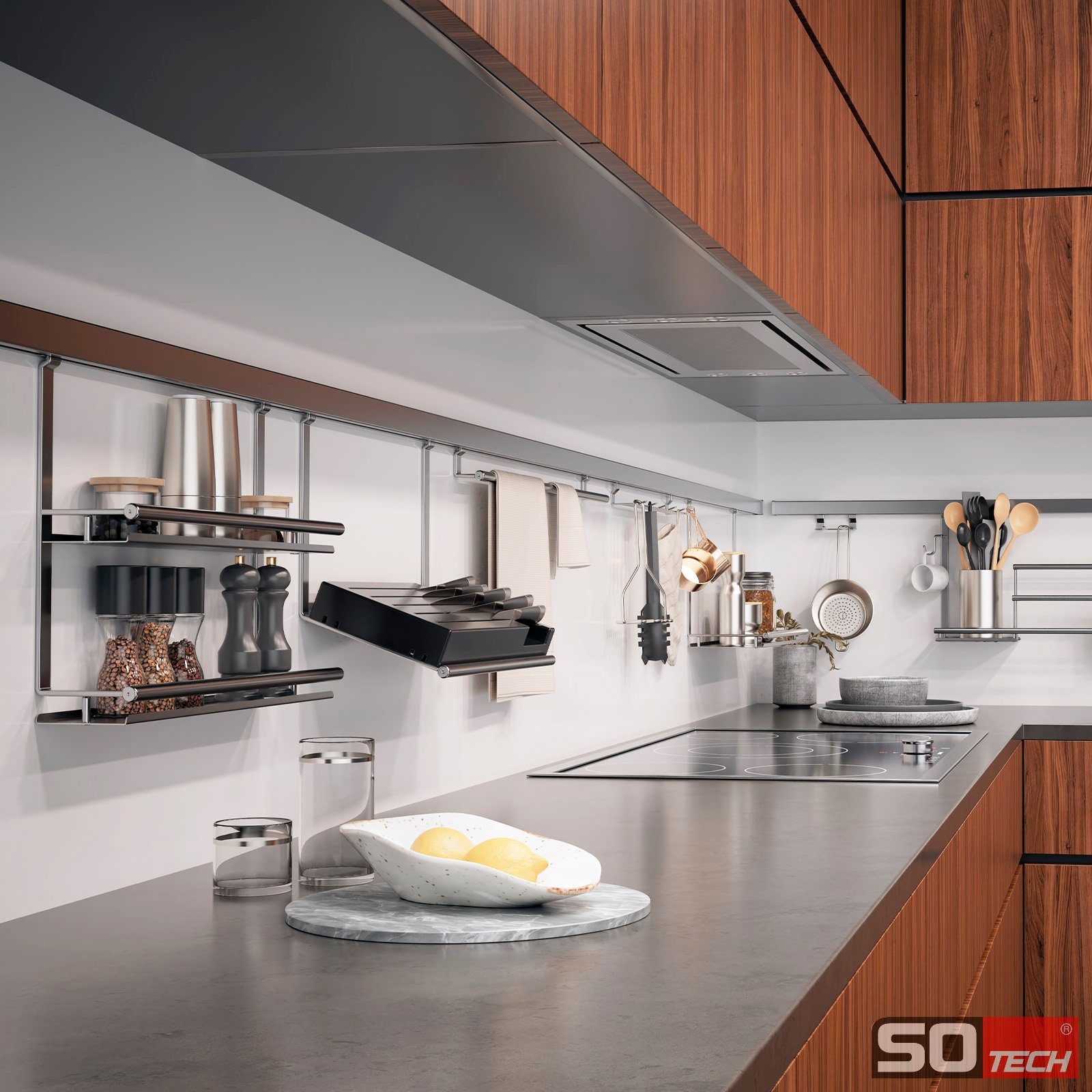 Kesseböhmer Küchenrückwand Linero Style Relingsystem für die Küche - versch günstig online kaufen