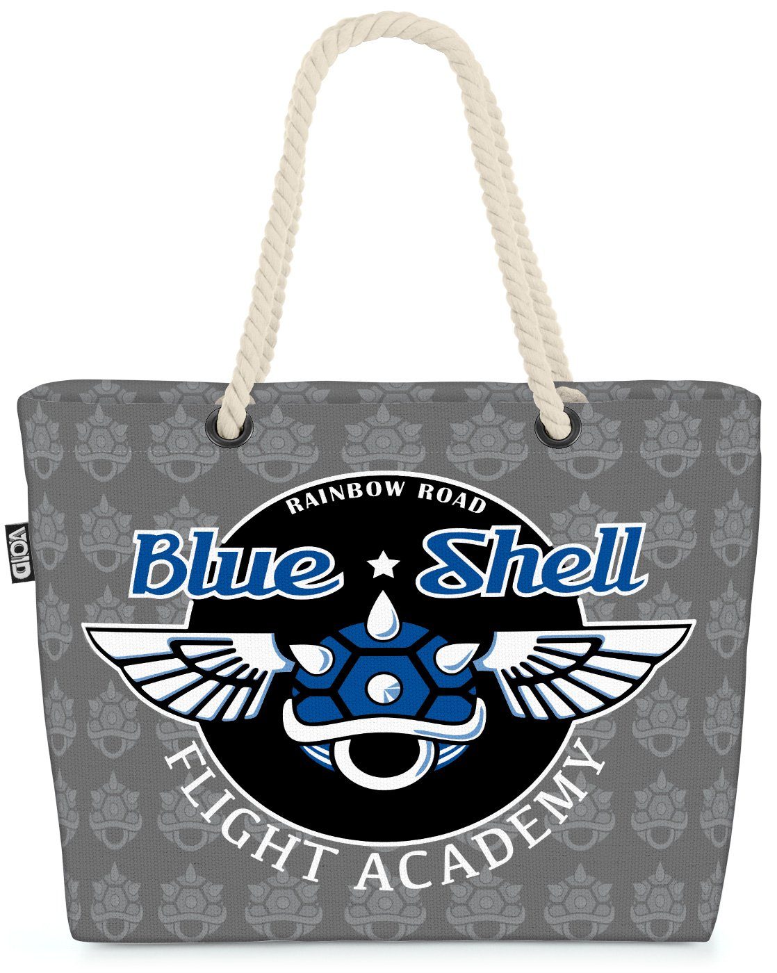 VOID Strandtasche (1-tlg), Blue Shell Academy Shopper kart auto rennen mario switch wii grau