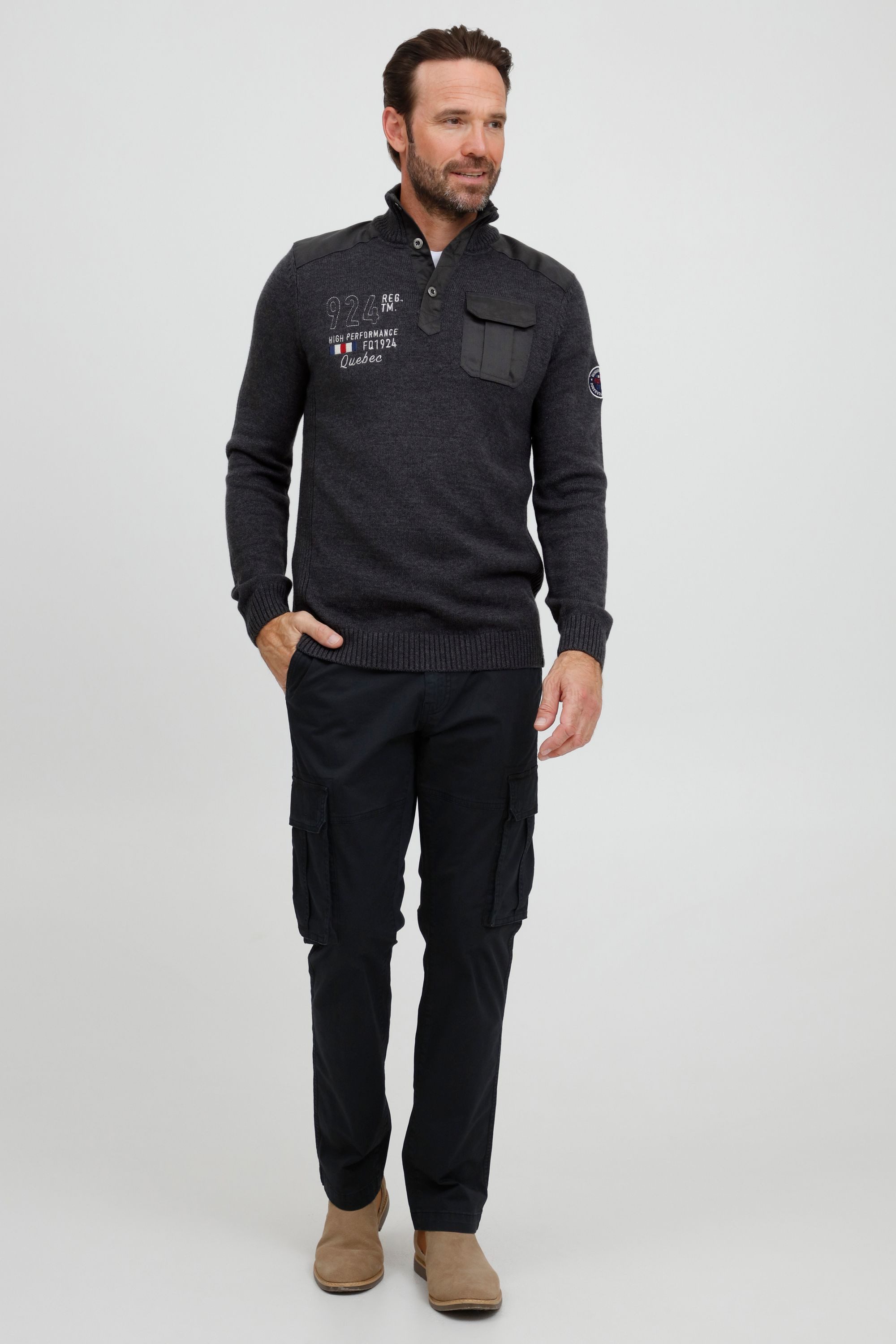 FQ1924 Troyer FQErlong Troyer mit Stehkragen günstig online kaufen