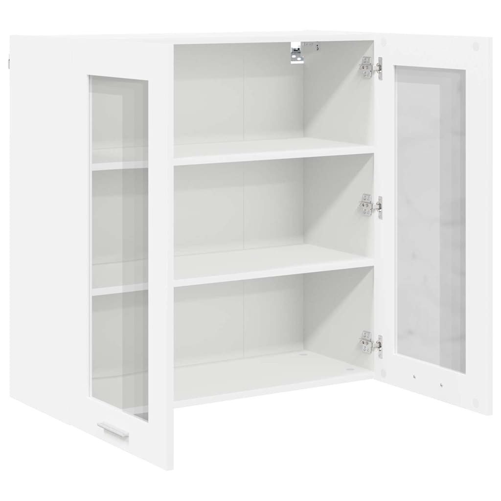 vidaXL Hängeschrank Vitrine-Hängeschrank Hängeschrank Riga Weiß 80x31x80 cm moderner Küche – Bild 5 von 5