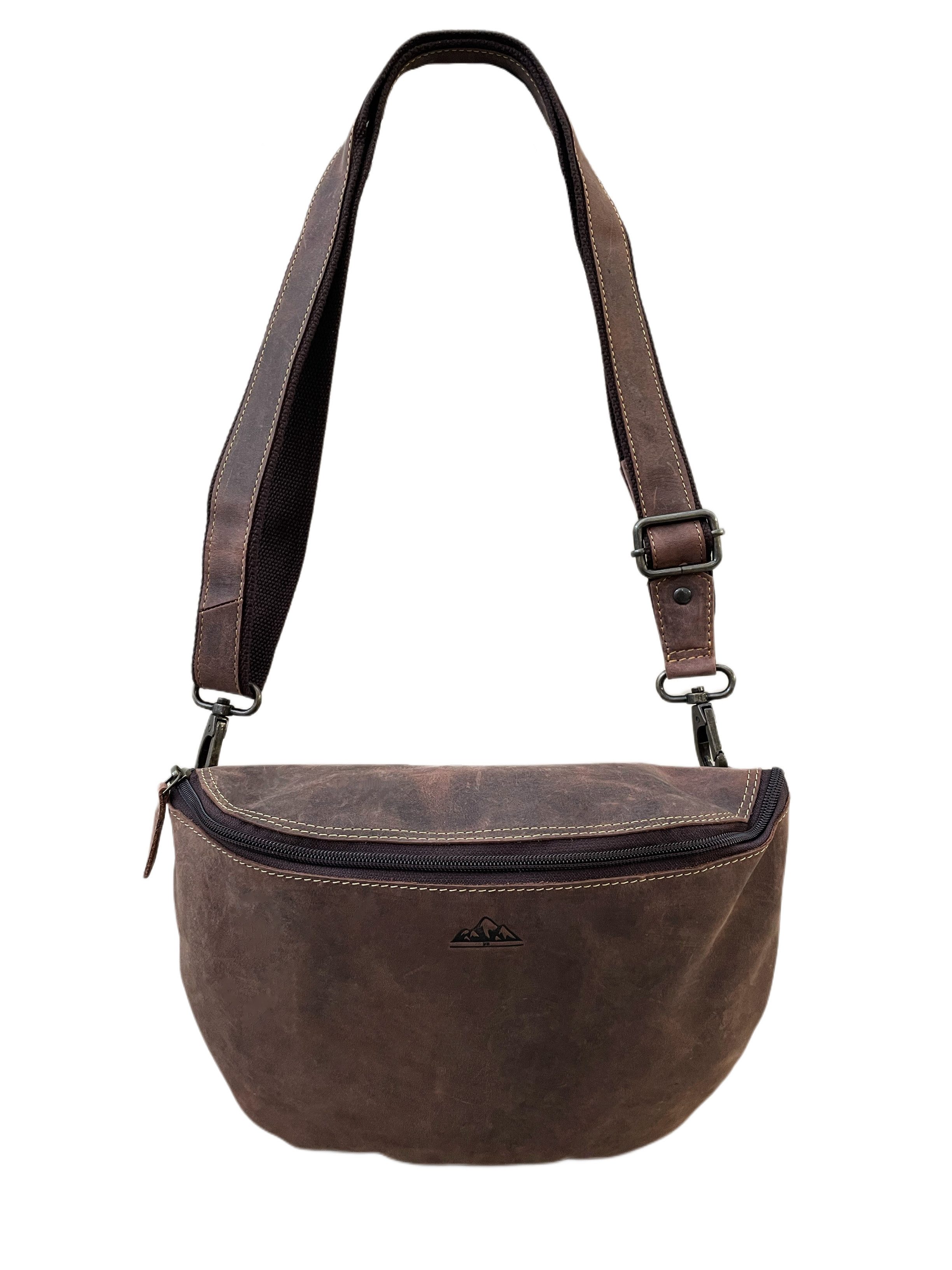 Bayern Bag Bauchtasche B1693, Ledertasche Bodybag Umhängetasche
