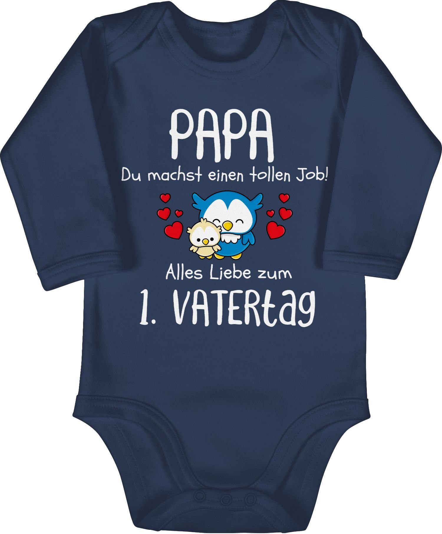 Papa Vatertag machst einen Navy 1 Shirtracer Baby tollen Job Shirtbody Vatertag du Blau Geschenk 1. -