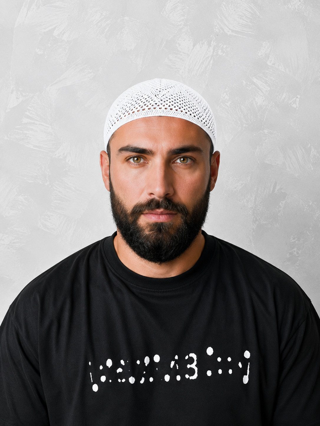 Aymasal Strickmütze elastische Gebetsmütze Beyzade Herren Gebetskappe Mütze Takke Taqiyah Passt sich der Kopfform an, Gummizug am unteren Ende