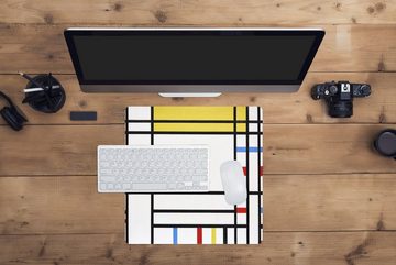 MuchoWow Gaming Mauspad Place De La Concorde - Piet Mondrian (1-St), Mousepad mit Rutschfester Unterseite, Gaming, 40x40 cm, XXL, Großes