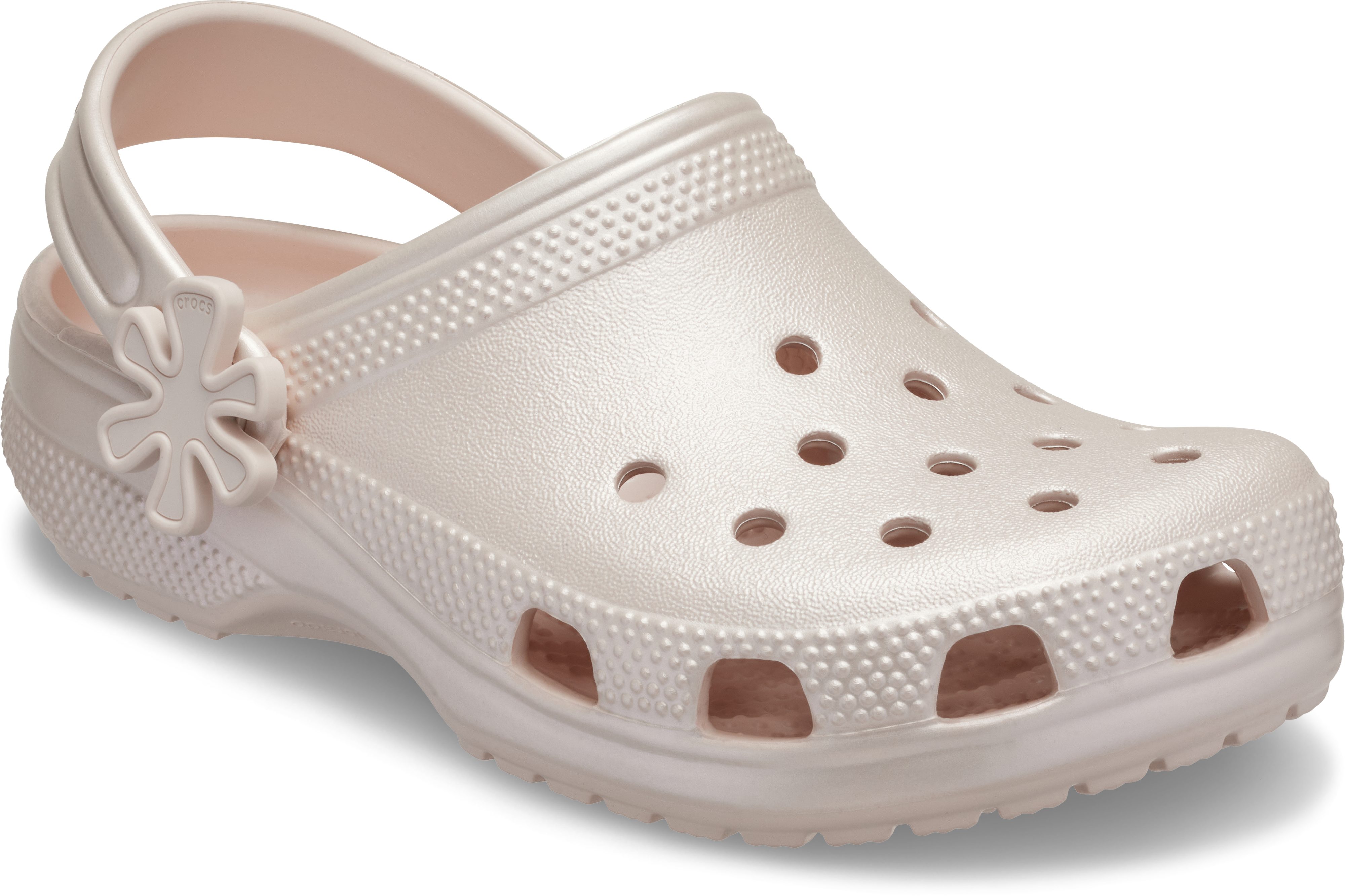 Crocs Classic Pearl Shine Clog Clog Sommerschuh, Strandschuh, Sandale, Hausschuh in glänzender Optik