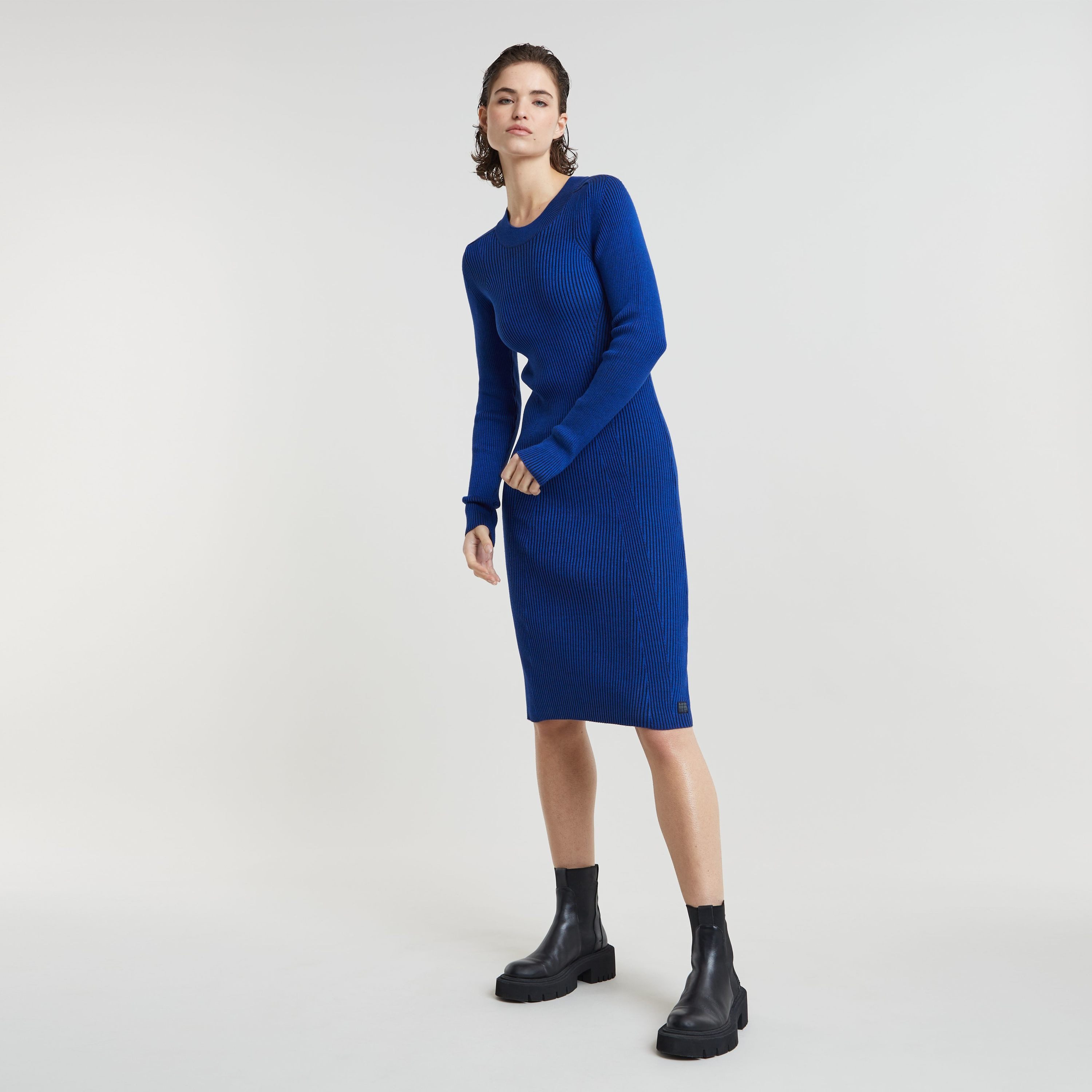 G-STAR Strickkleid Plated Slim Knit Dress
