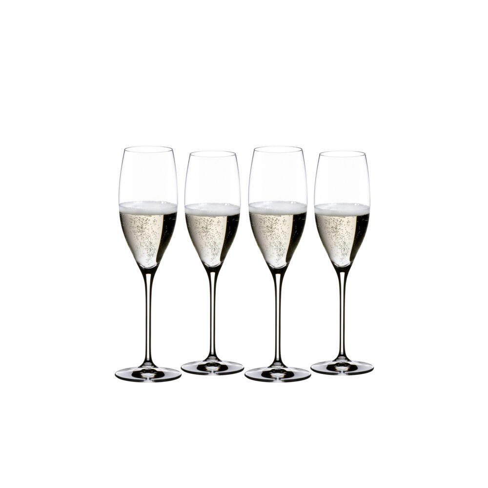 RIEDEL THE WINE GLASS COMPANY Champagnerglas Vinum Champagner 4er Set 230 ml, Kristallglas