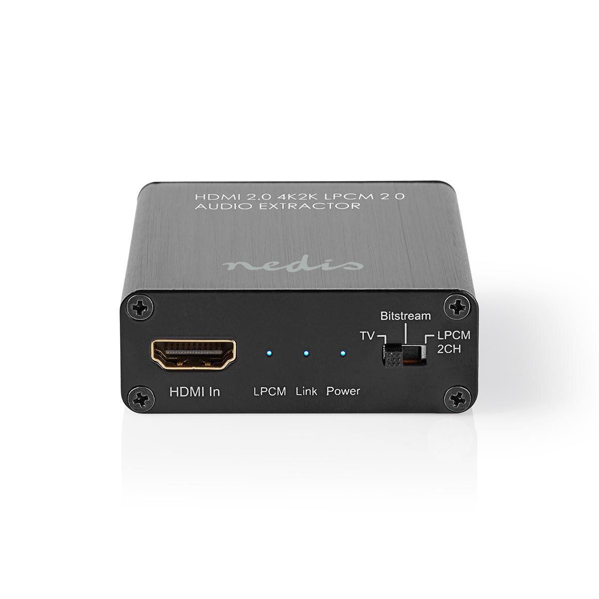 Nedis HDMI-Splitter VEXT3470AT, tv und soundanlage, hdmi bild plus audio getrennt, 4k@60hz, leicht.