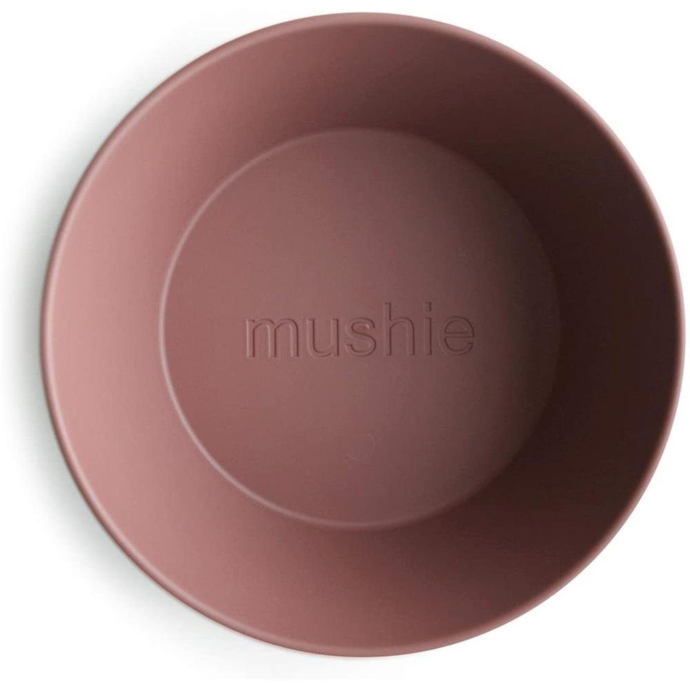 Mushie Müslischale Schale Rund Woodchuck BPA-frei Set, 2er Rotbraun Kunststoff Schüssel 400ml