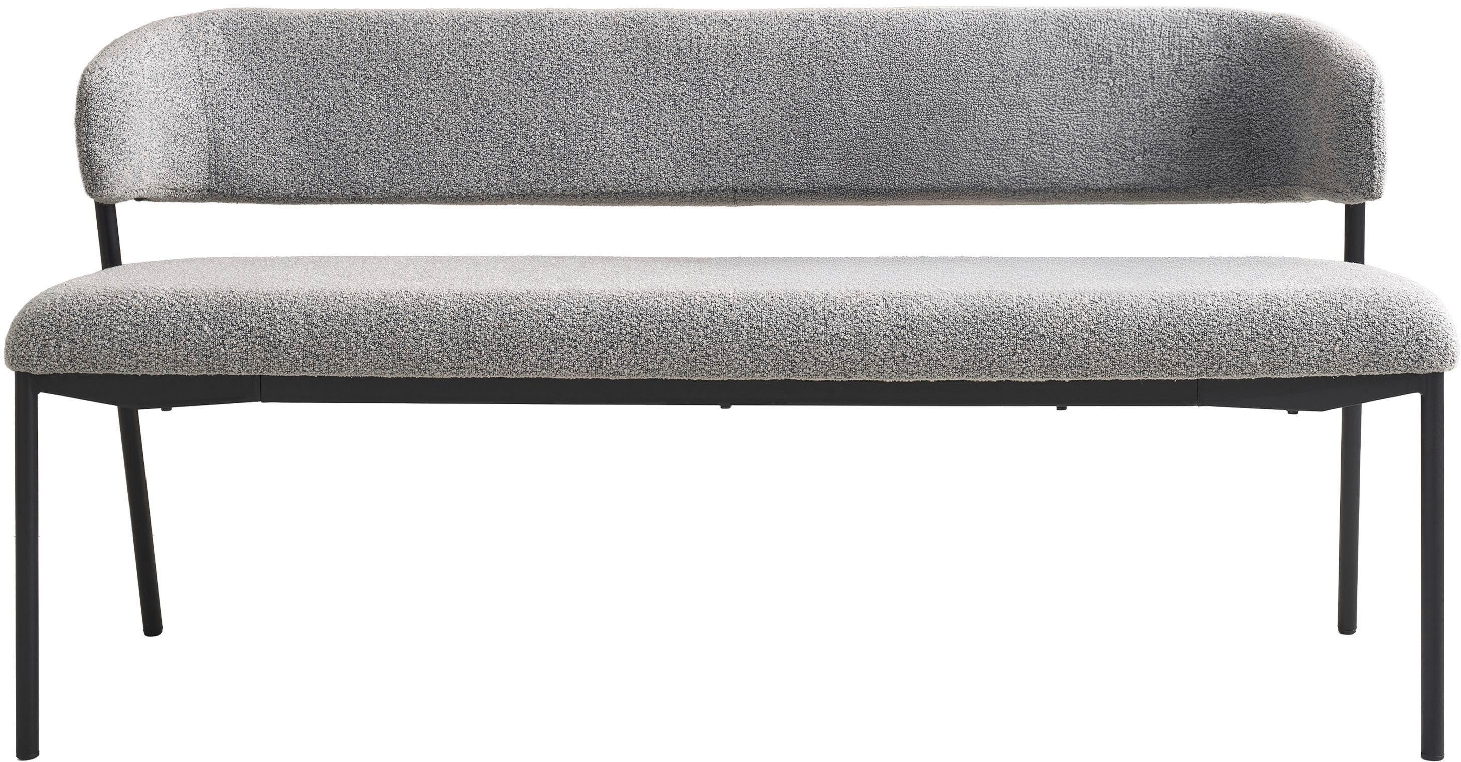 SCHÖNER WOHNEN-Kollektion Sitzbank OSLO, 160 cm oder 200 cm (1-St), Bezug Bouclé, Untergestell Metall pulverbeschichtet