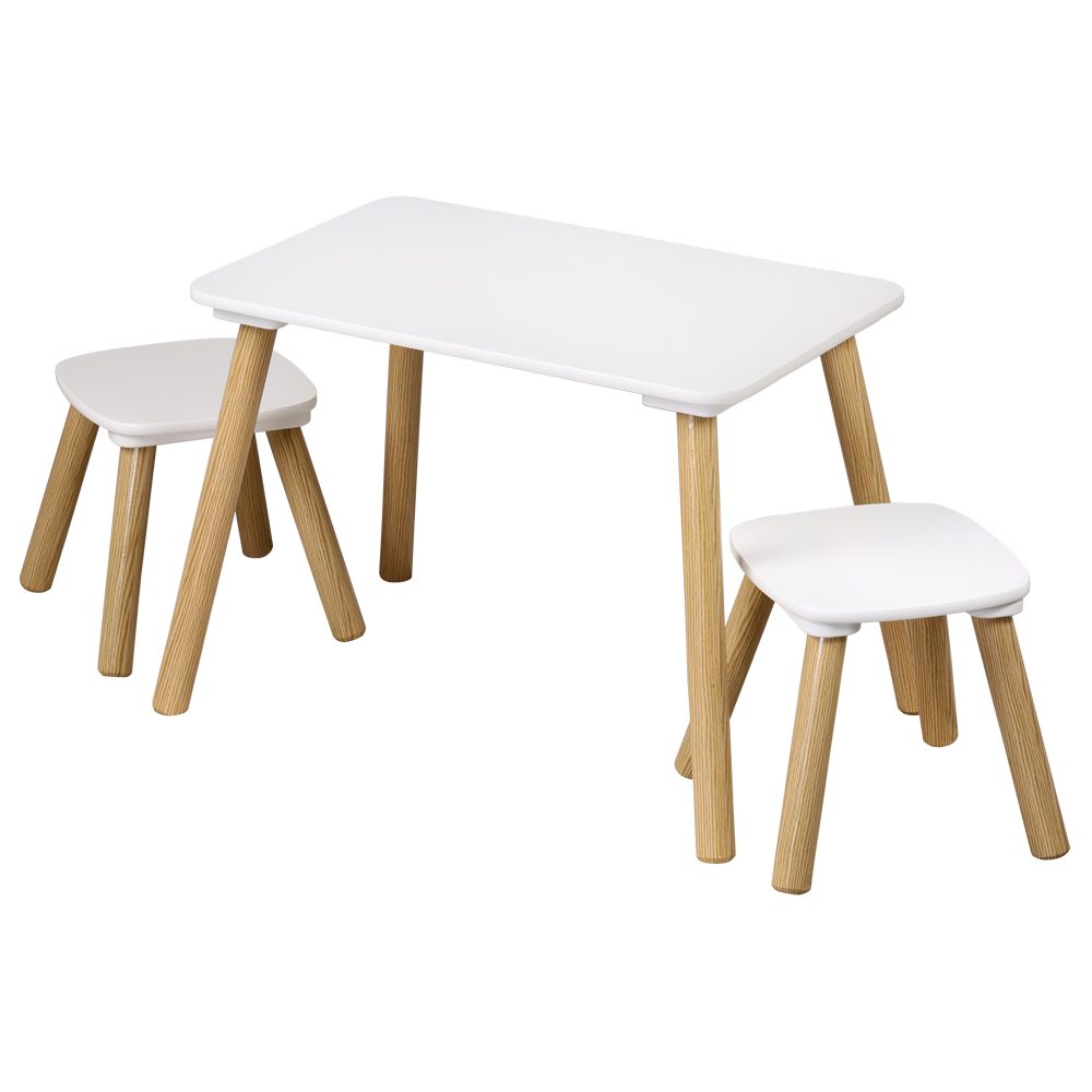 KESPER® Kindertisch mit 2 Sitzhockern, Maße: 58 x 38 x 43,5 cm
