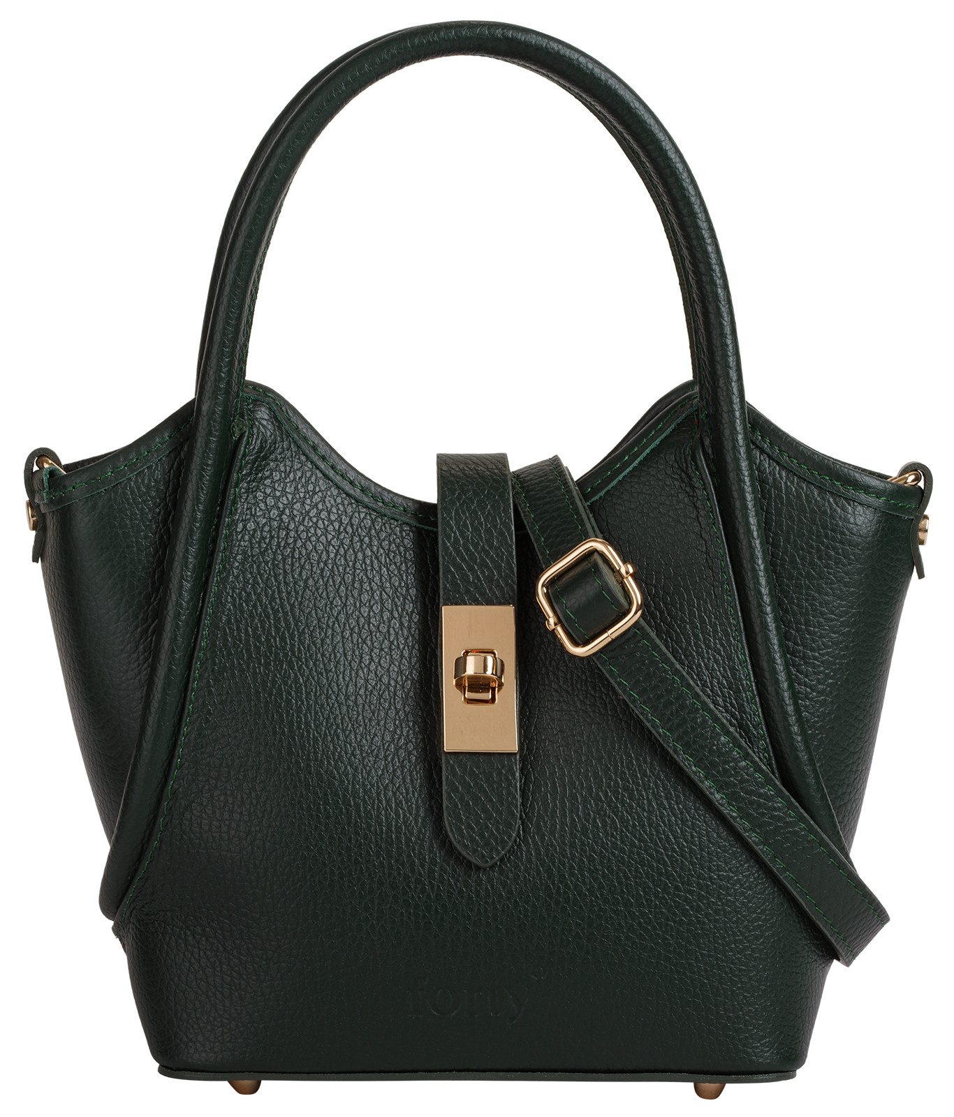 forty° Henkeltasche FORTY° Damen CALDRINA - S echt Leder, Made in Italy, echt Leder, Made in Italy