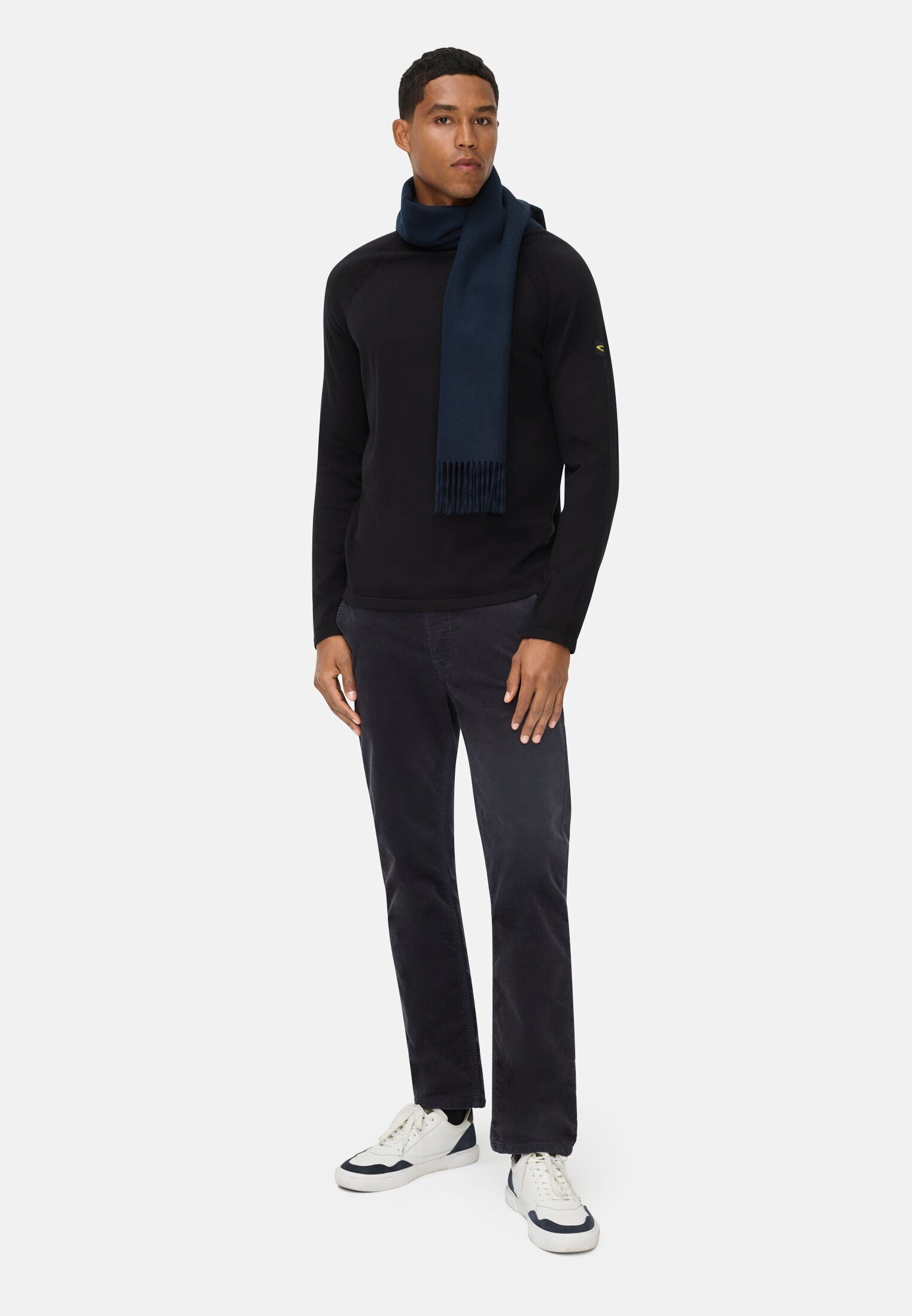 camel active Rollkragenpullover Rollkragen-Pullover aus reiner Baumwolle Langarm Mit Rollkragen