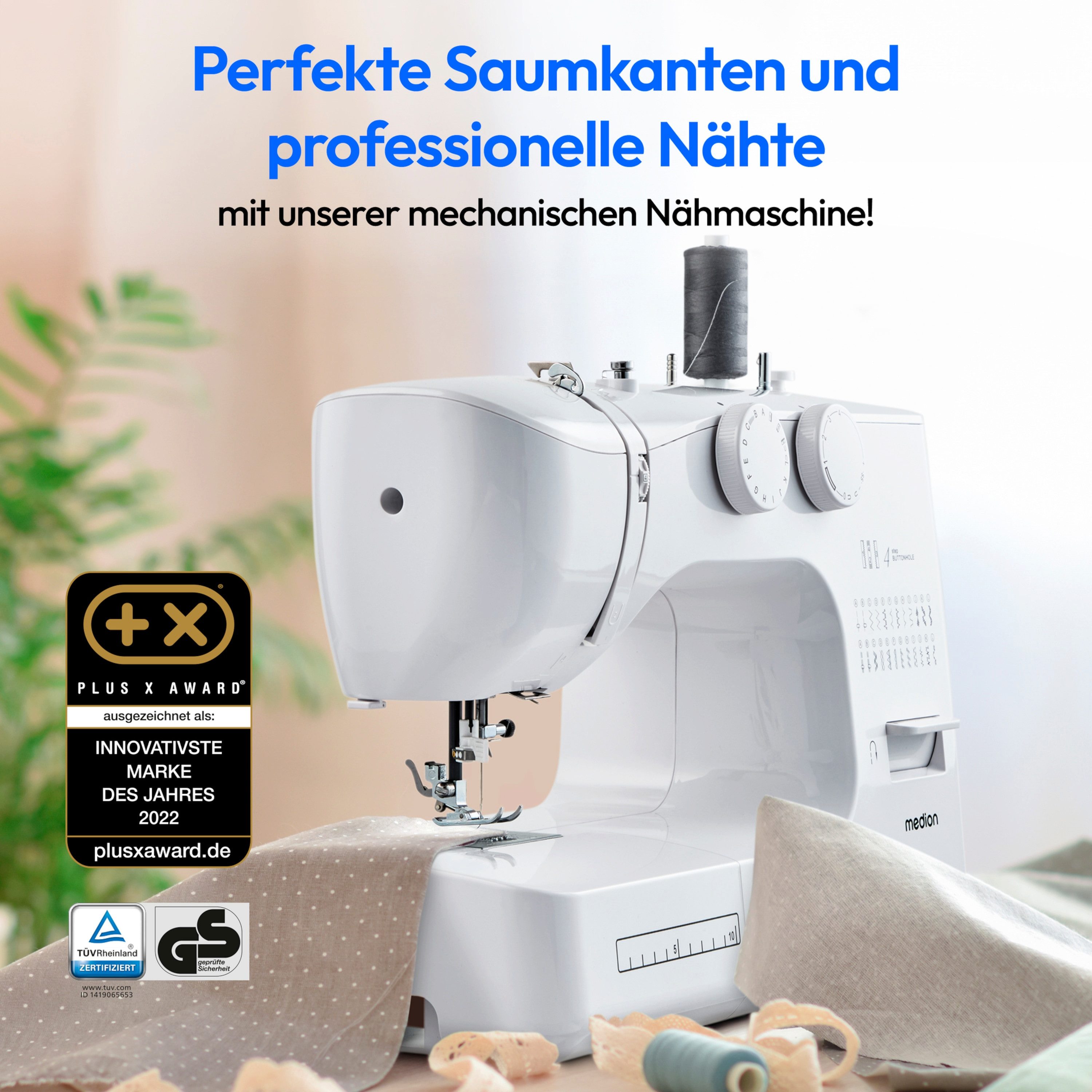 Medion® Nähmaschine MEDION Freiarm-Nähmaschine SM60 (MD10689), SM60