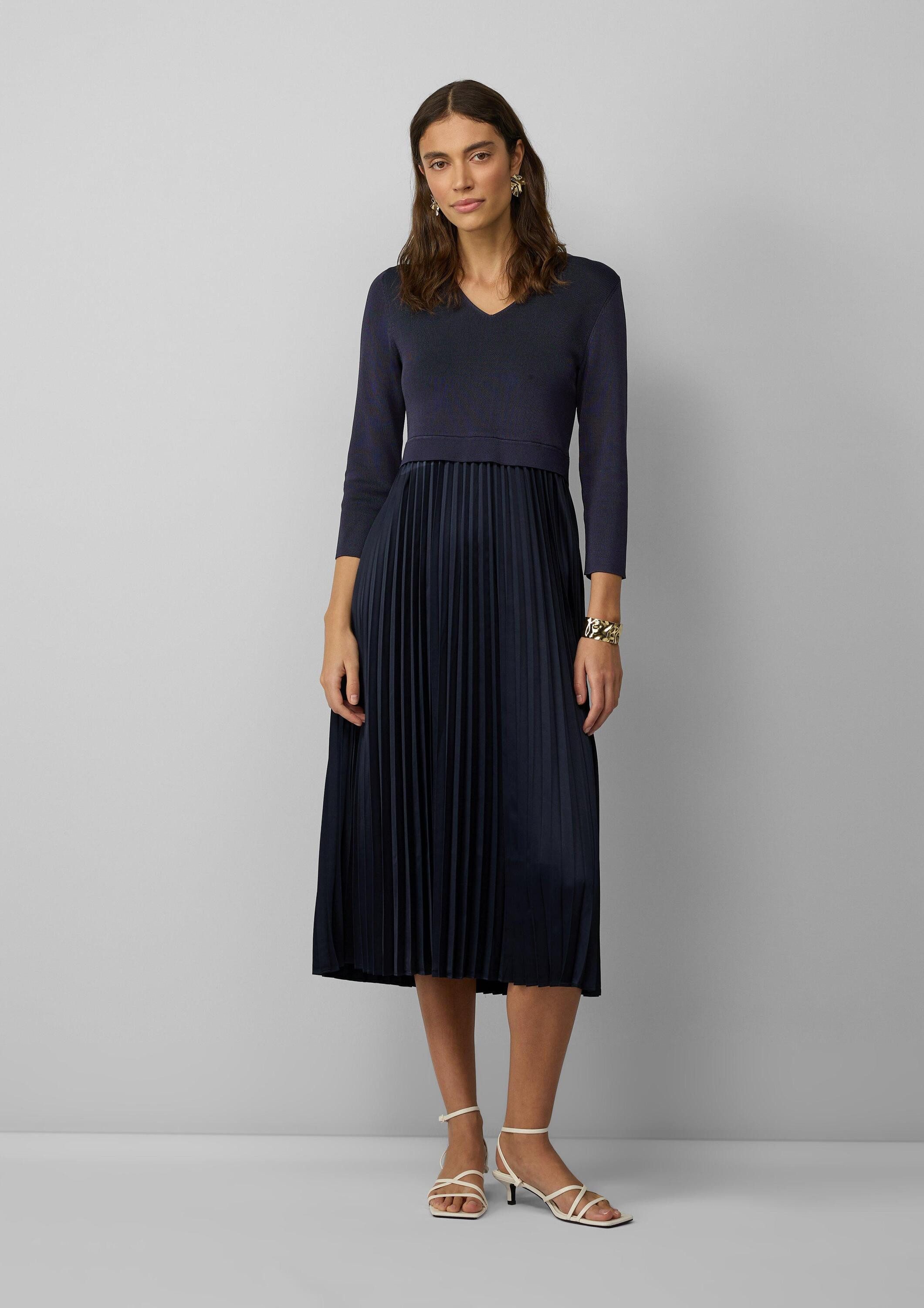 s.Oliver Midikleid Kleid Midikleid mit plissiertem günstig online kaufen