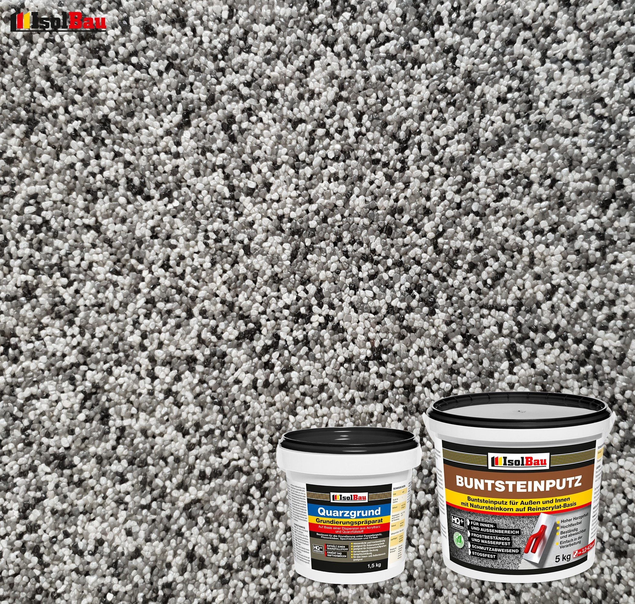 None Gipsputz Set Mosaikputz 5 kg Buntsteinputz BP20 Fertigputz + Quarzgrun günstig online kaufen