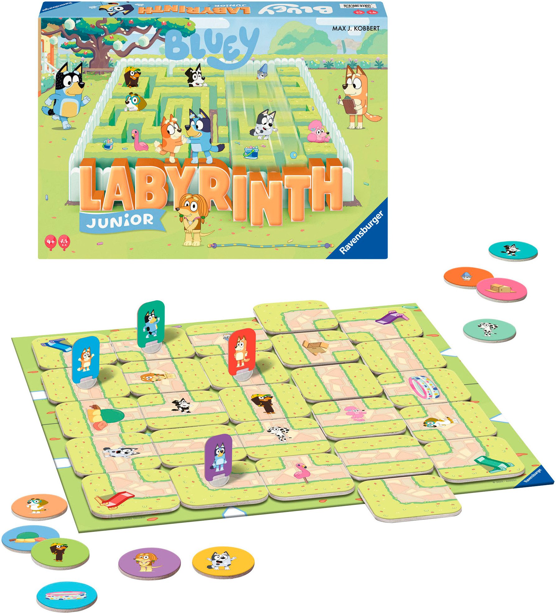 Ravensburger Spiel Bluey, Junior Labyrinth, Familienspiel, Made in Europe