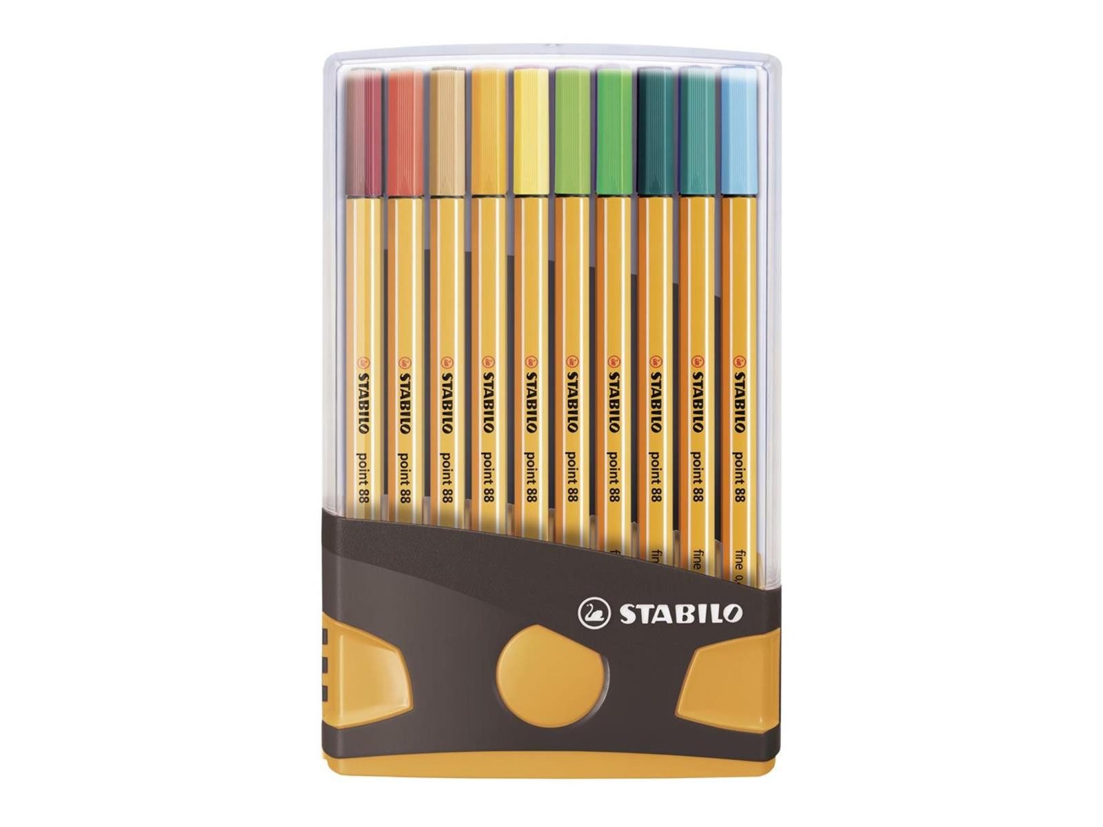 Fineliner STABILO point 88 Fineliner - 0,4 mm - 20er ColorParade - braun+orange