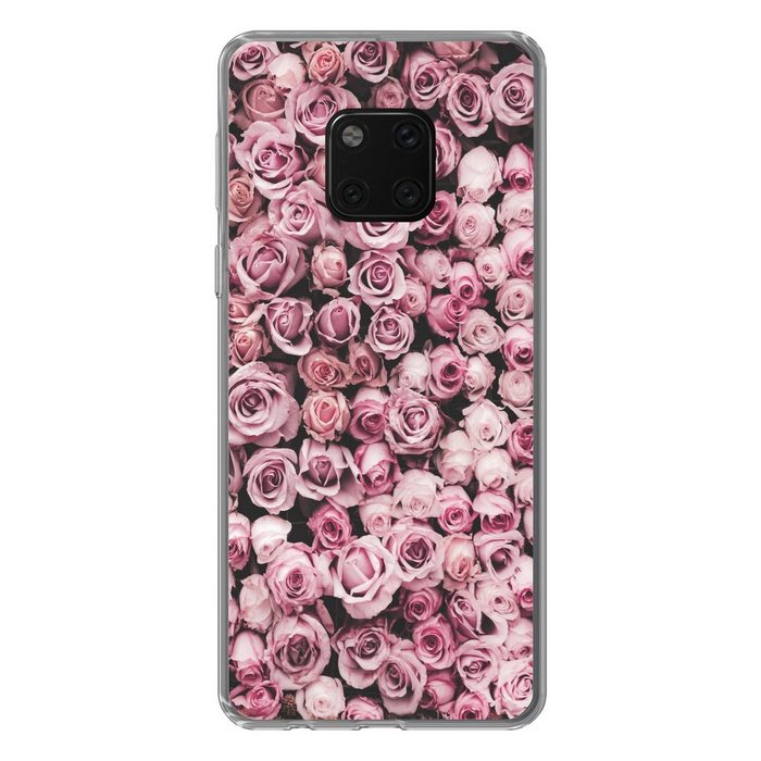 MuchoWow Handyhülle Blumen - Rosen - Natur - Rosa - Botanisch Handyhülle Huawei Mate 20 Pro Handy Case Silikon Bumper Case