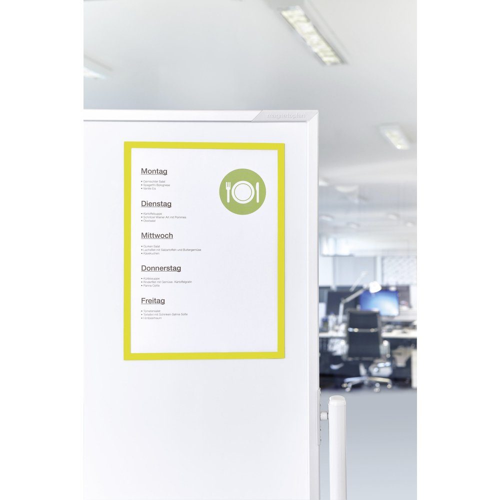 magnetoplan® Magnettafel magnetoplan 1130302 magnetofix Magnetrahmen DIN A4 Gelb 5 St.