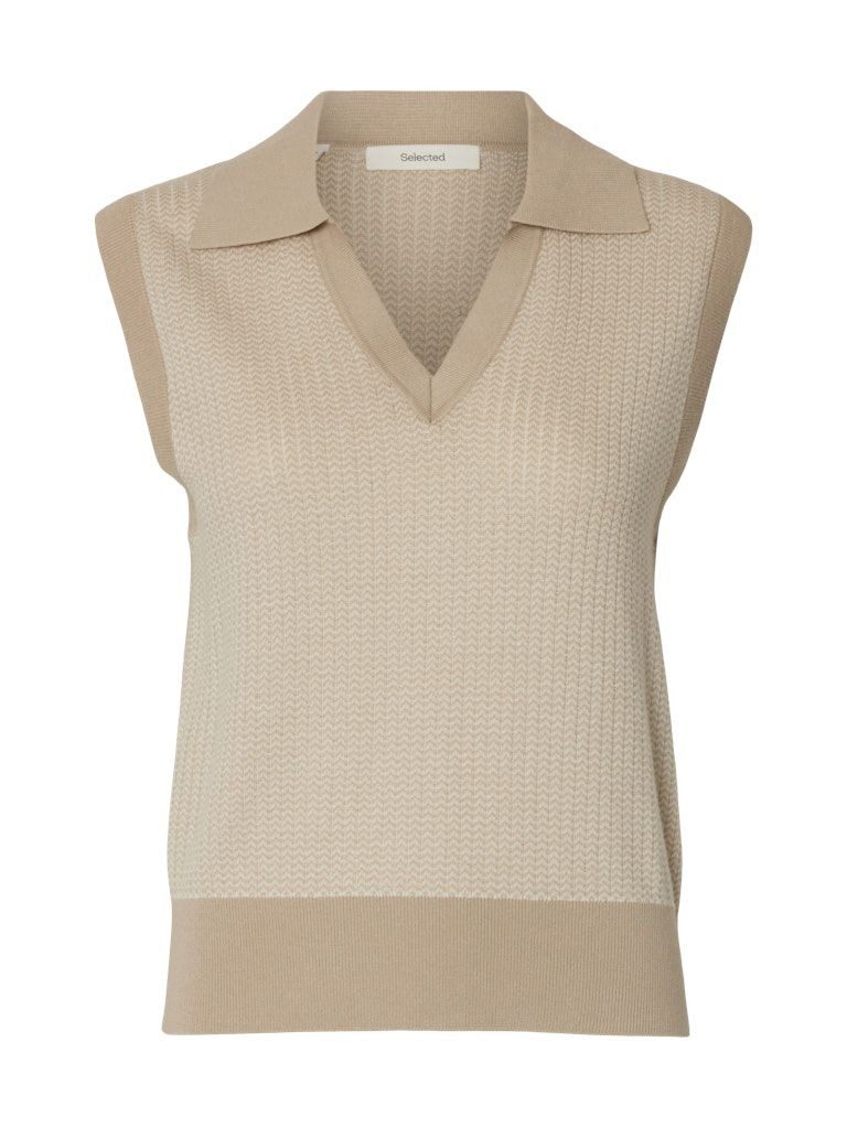 Selected T-Shirt SLFMILAN KNIT COLLAR VEST