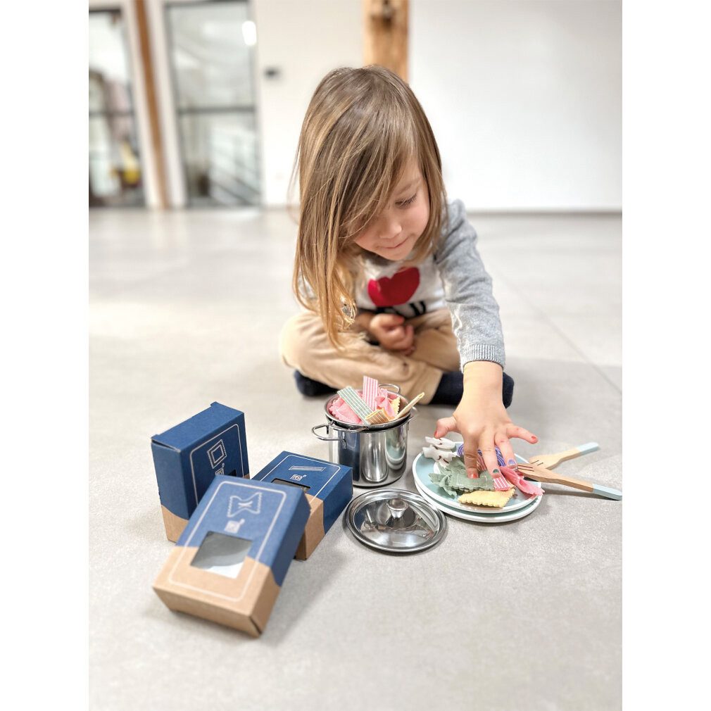 Small Foot Spiel-Kochgeschirr 12292 Pasta-Koch-Set "fresh" für die Kinderküche