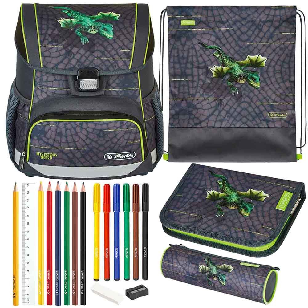 Herlitz Schulranzen Set Loop Plus 10-teilig 2025 Jungen Dragon Tale