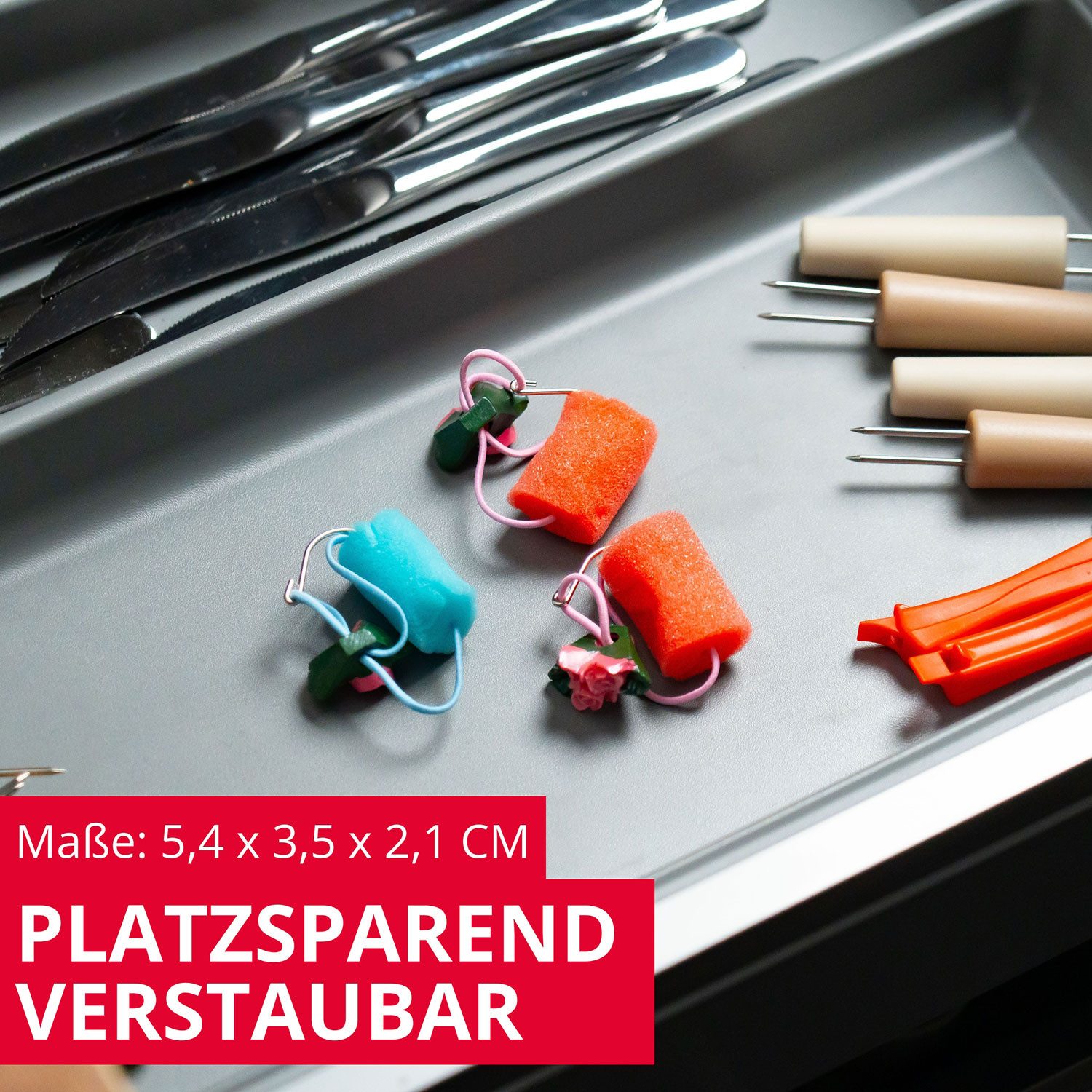 WESTMARK Teekanne Zubehör: 3 Tropfenfänger »Butterfly«, ideal für Teekannen, Tropfschutz, zufällige Farbauswahl – Bild 5 von 5