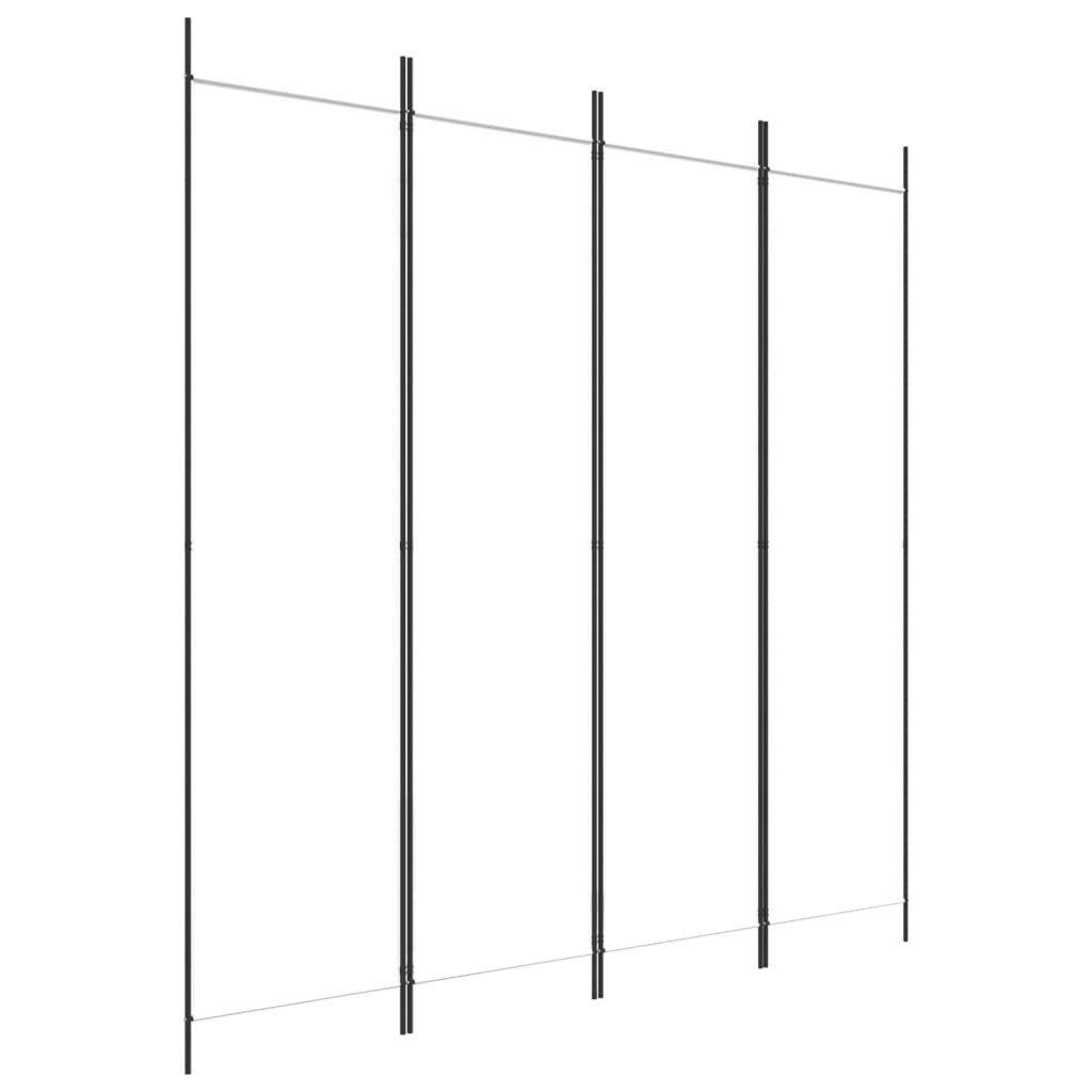 furnicato Raumteiler Paravent Weiß 200 x 200 cm mit 4 Paneelen, 1-tlg. günstig online kaufen