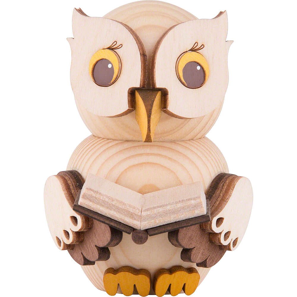 Kuhnert Dekofigur Mini-Eule mit Buch (7cm) von Drechslerei Kuhnert