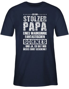 Shirtracer T-Shirt Stolzer Papa Fantastischer Sohn Vatertag Geschenk für Papa