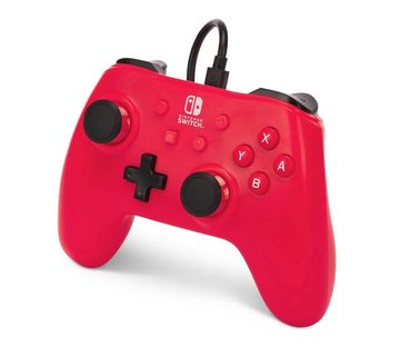 PowerA Kabelgebundener Controller für Nintendo Switch – Raspberry Red Controller (offiziell lizenziert)