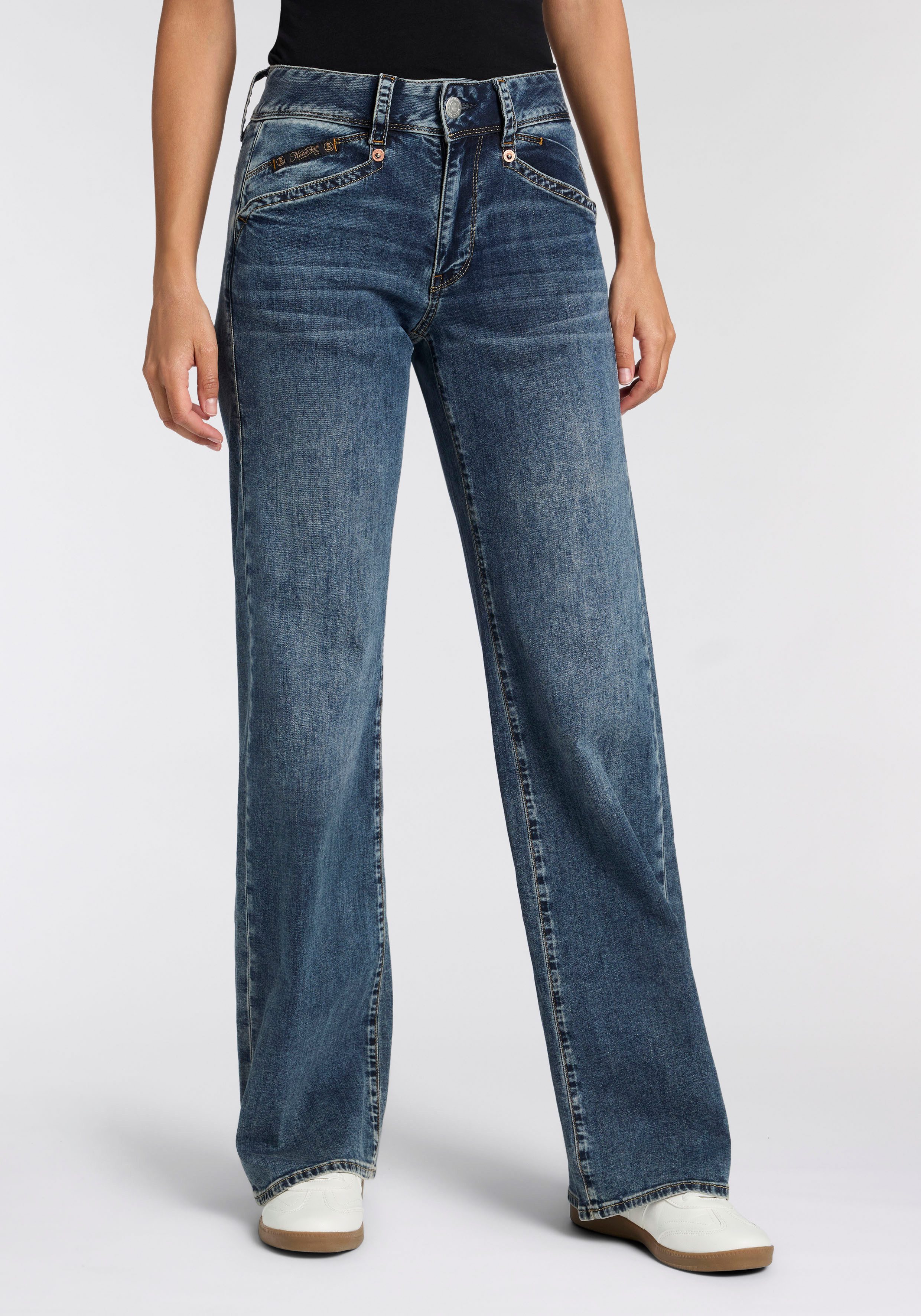 Herrlicher Bootcut-Jeans Prime New Denim Light mit Stretch
