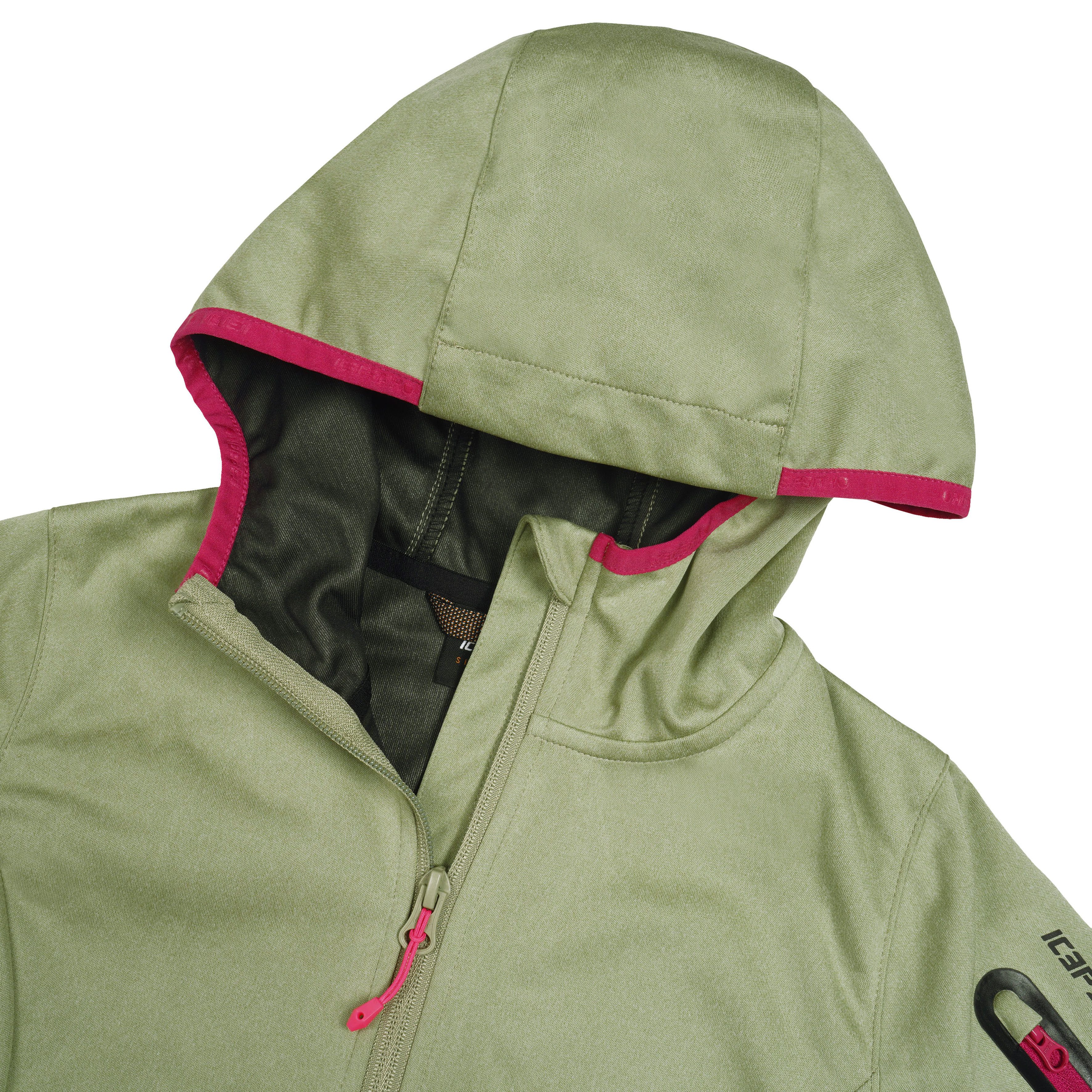 Icepeak Softshelljacke M SOFTSHELLJACKE KANEOHE für Kinder und Jugendliche, wasserabweisend, schnell trocknend