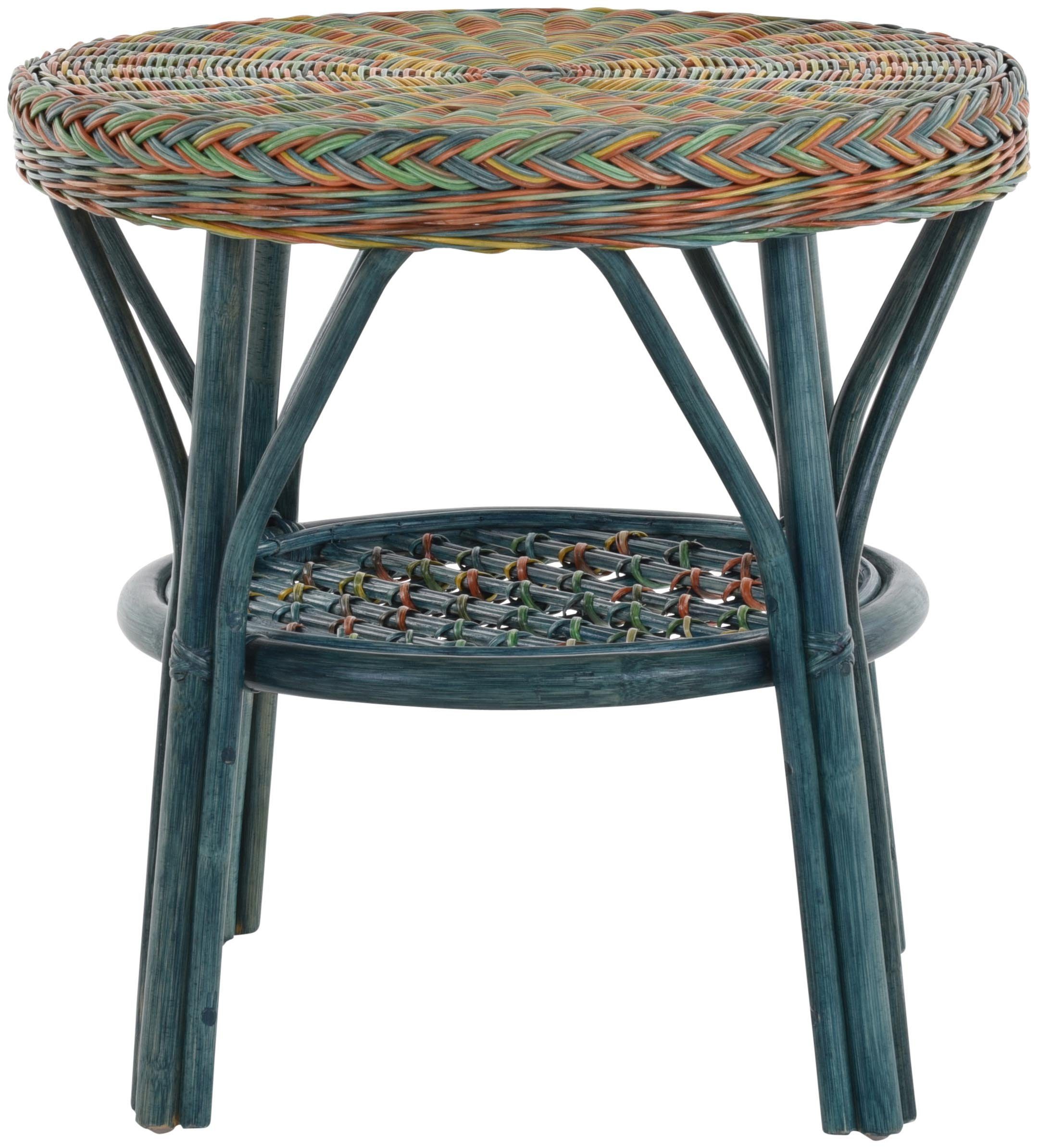 Krines Home Wohnzimmertisch Rattan Beistelltisch Rund günstig online kaufen
