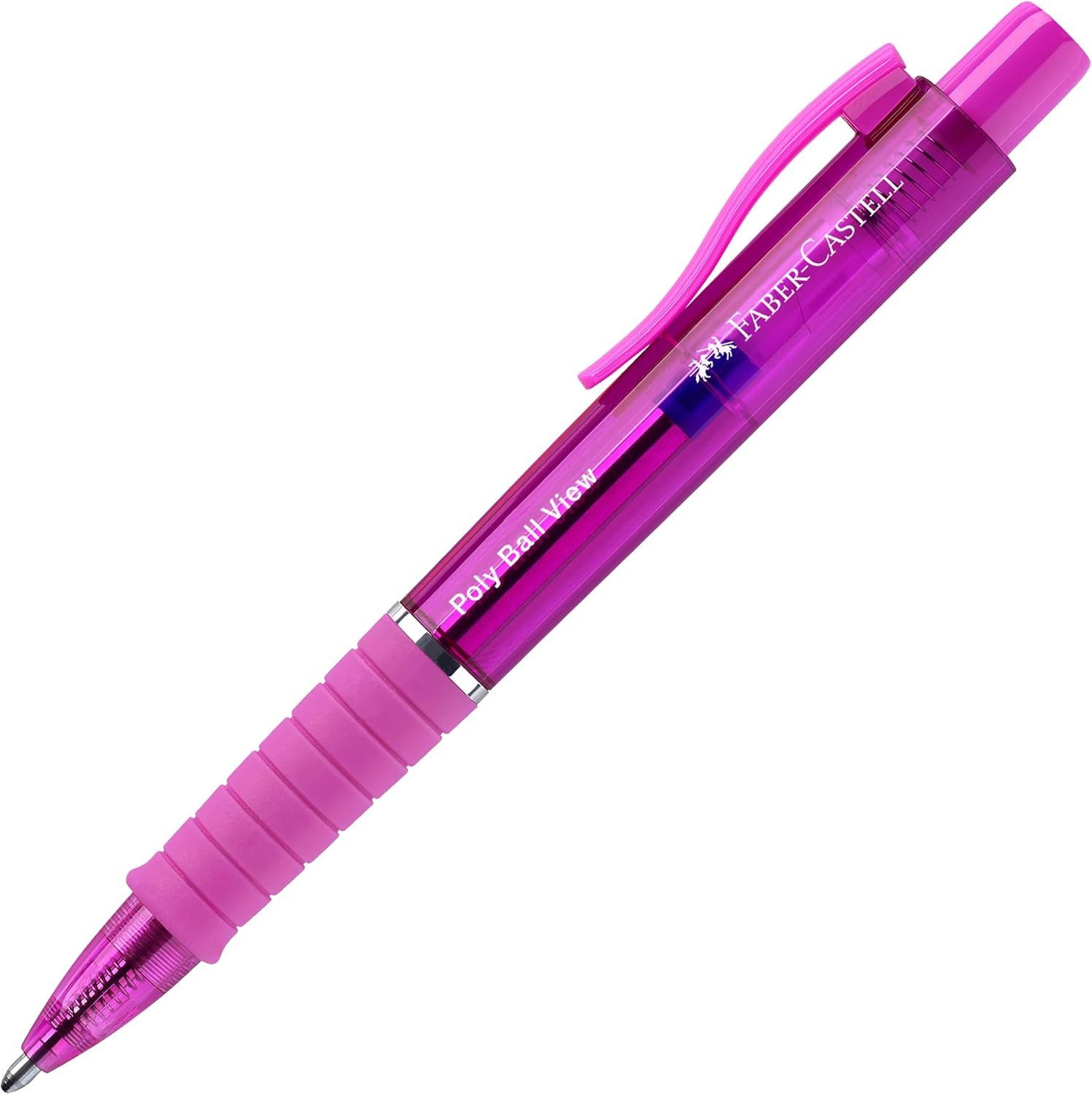 Faber-Castell Kugelschreiber Faber-Castell Poly Ball View Kugelschreiber Electric Fuchsia XB