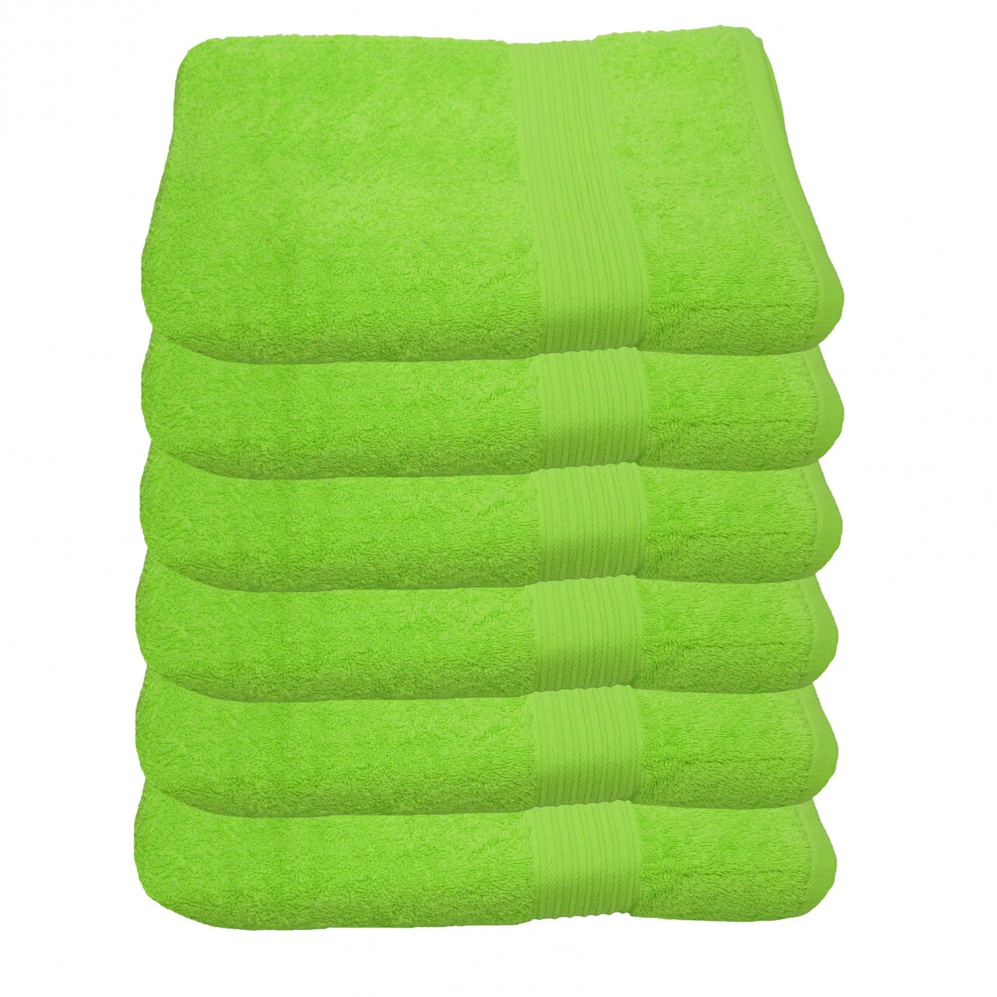 Julie Julsen Handtücher 6-Handtücher-Apfelgrün-Handtuch 50 x 100 cm, Baumwo günstig online kaufen