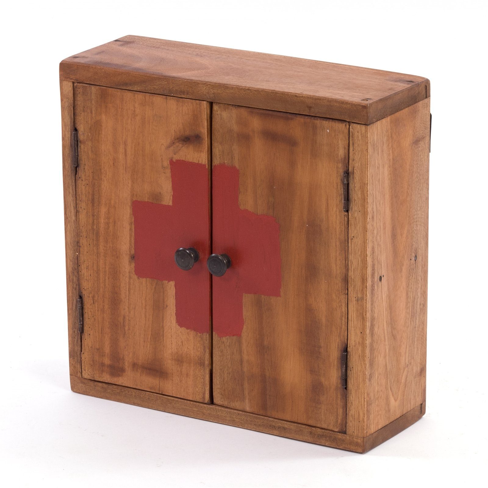 DESIGN DELIGHTS Wandregal MEDIZINSCHRANK "MEDIC", 35x35x13 cm, Mahagoni, Wandschrank, Farbe: 08 honigfarben gewachst