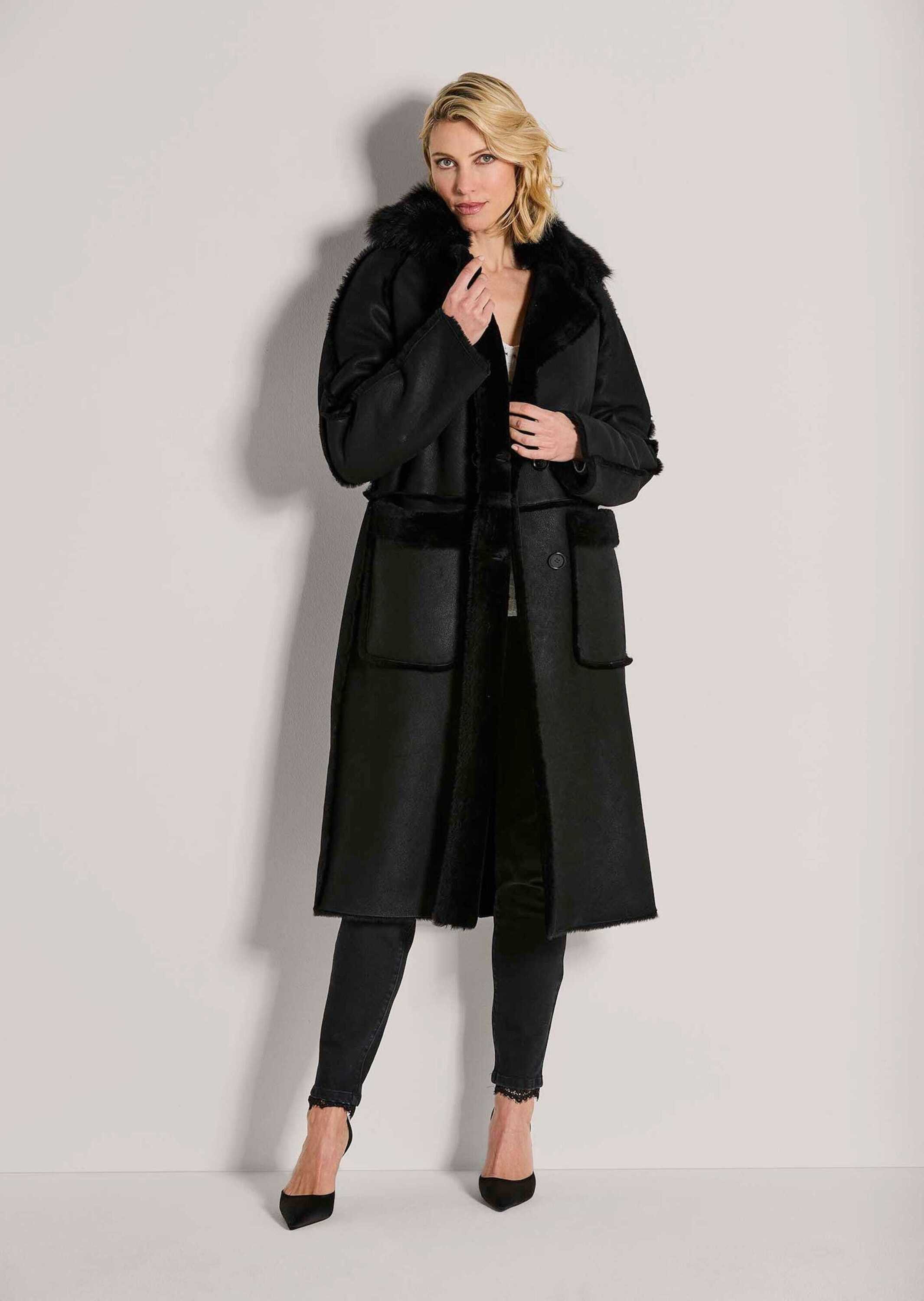 MADELEINE Kurzmantel Eleganter Zweireiher aus hochwertigem Lammfell Samtige günstig online kaufen