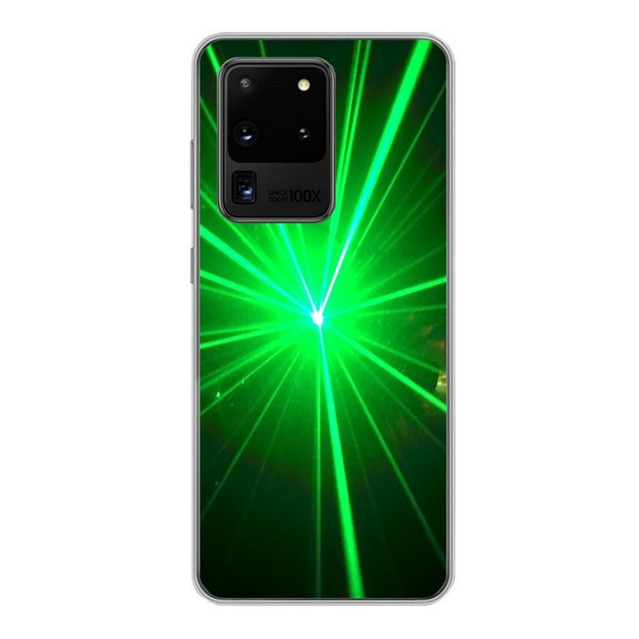 MuchoWow Handyhülle Grünes Glühen eines Laserlichts Phone Case Handyhülle Samsung Galaxy S20 Ultra Silikon Schutzhülle