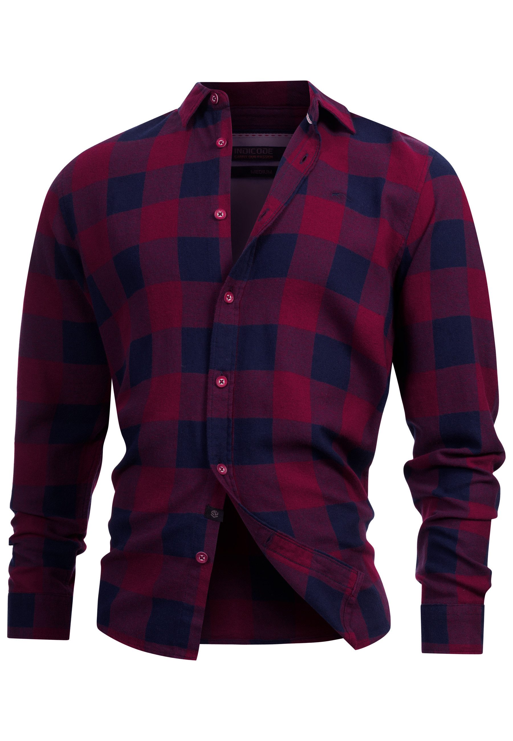 Indicode Langarmhemd Herren INGilman Herrenhemd Langarm aus 100 % Baumwolle günstig online kaufen