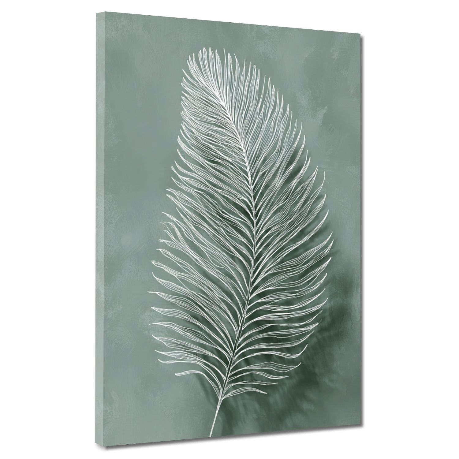 Artedinoi Leinwandbild Naturmotiv Palmblatt minimalistisch Leinwandbild Wandbild Kunstdruck X, Palmblatt, minimalistisch