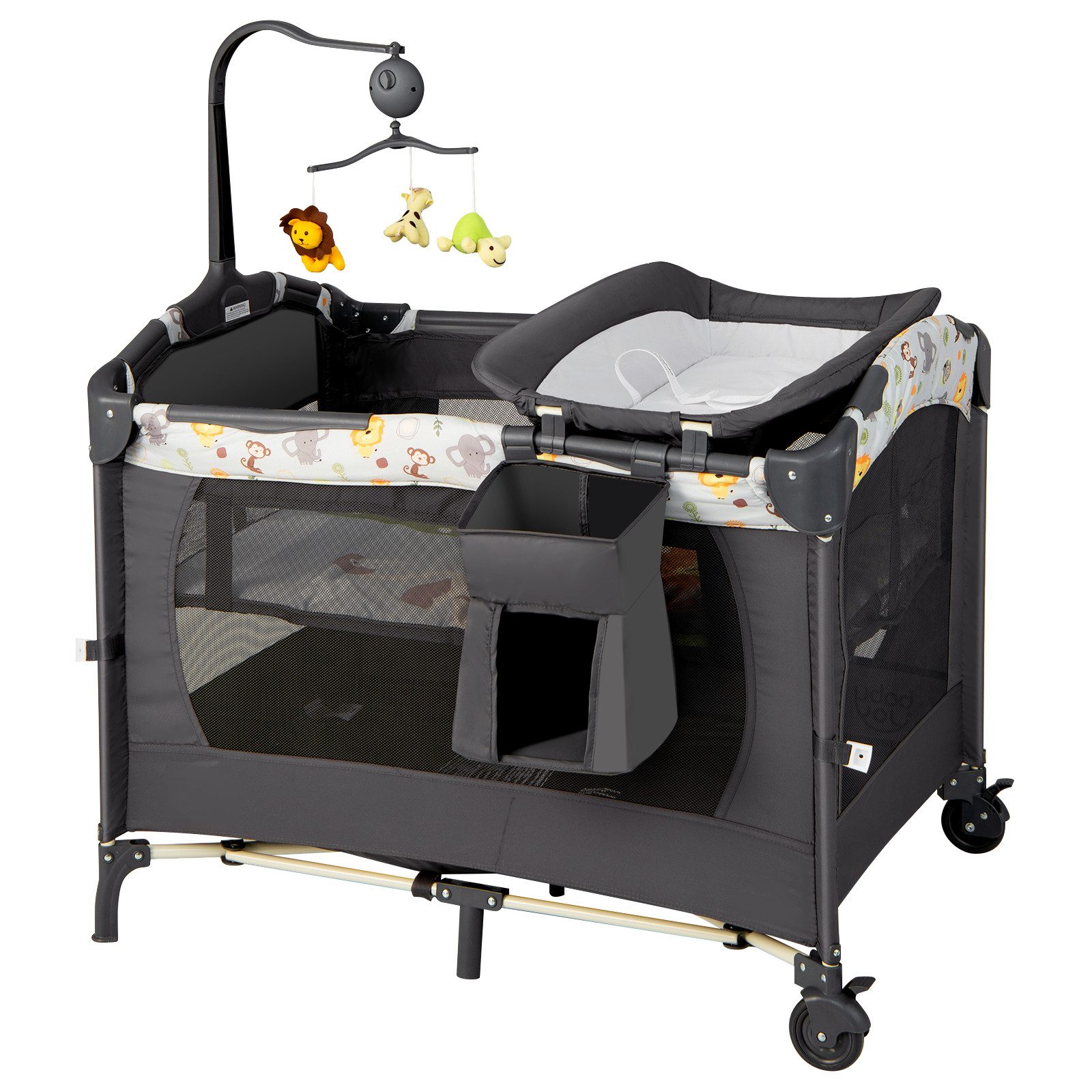 COSTWAY Baby-Reisebett 4 in 1 Wickeltisch, günstig online kaufen